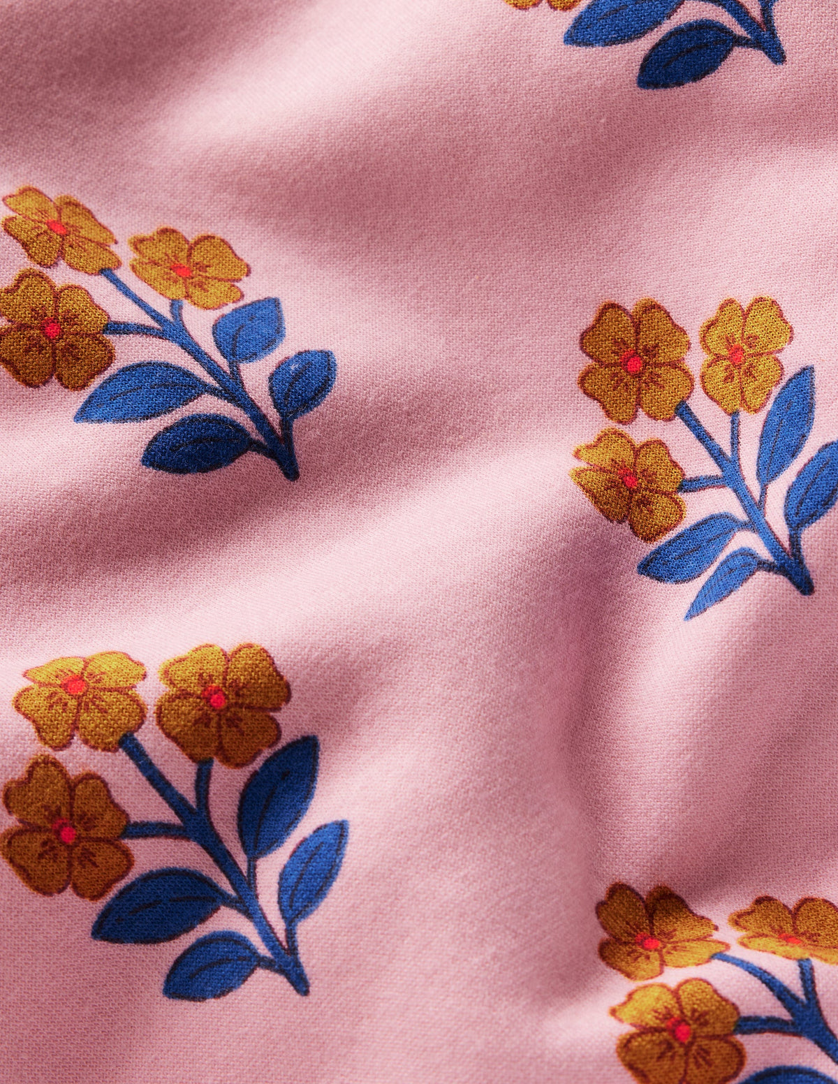 Printed Hoodie-Formica Pink Woodblock Flower - Image 6