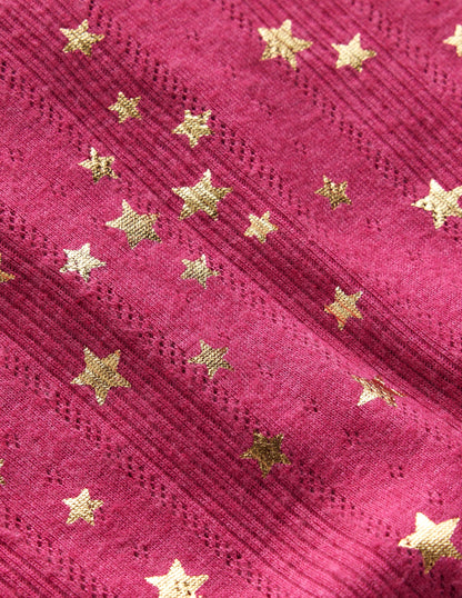 Frill Sleeve Pointelle Top-Cherry Jam-3