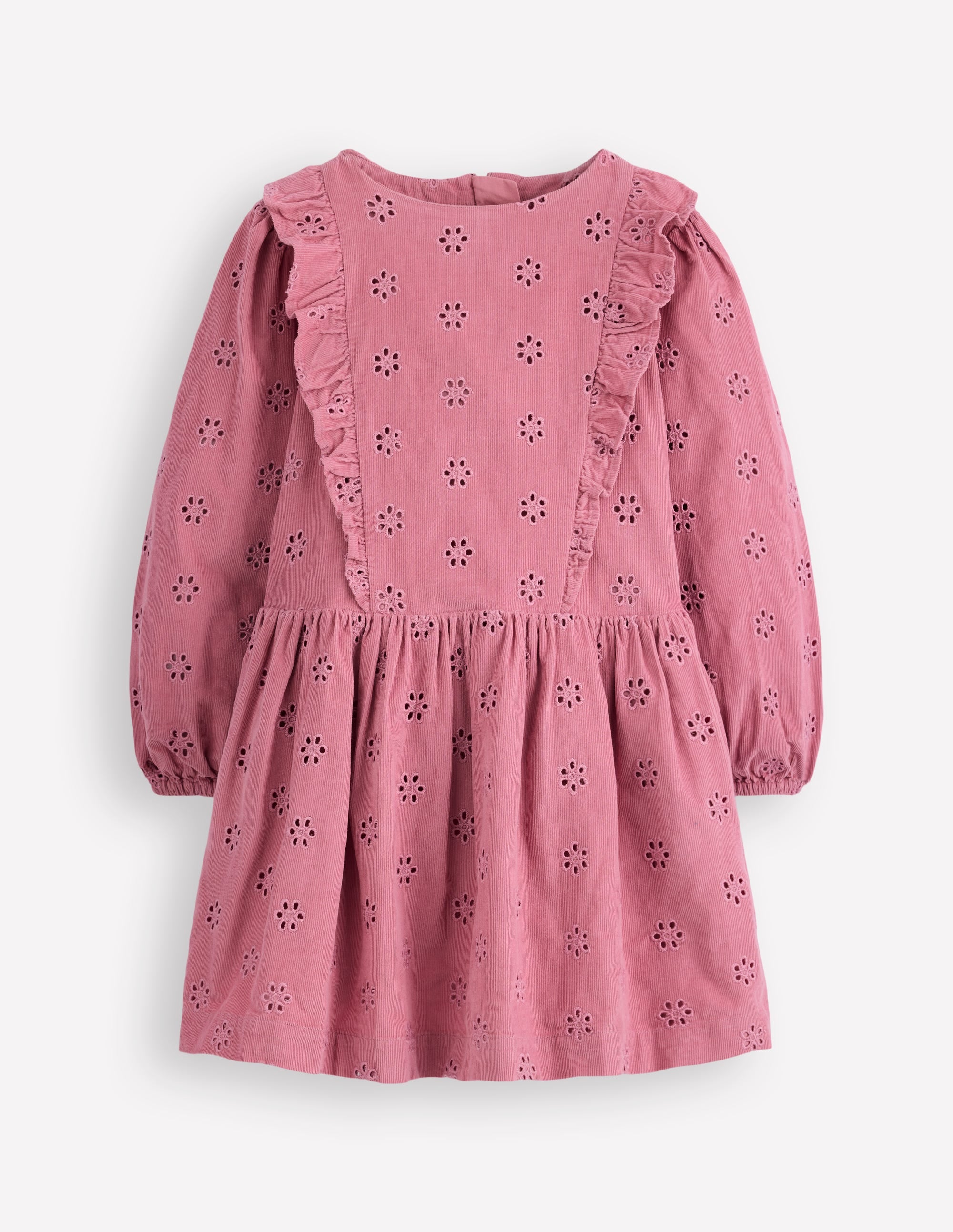 Cord Broderie Dress-Pink Haze - Image 1