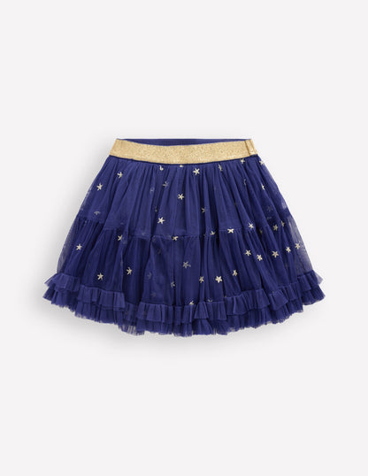 Interest Tulle Skirt-Navy Stars-4