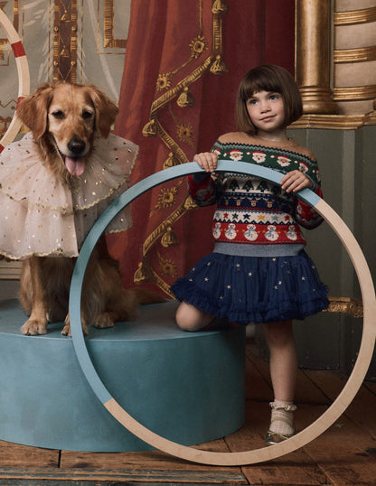 Interest Tulle Skirt-Navy Stars-7