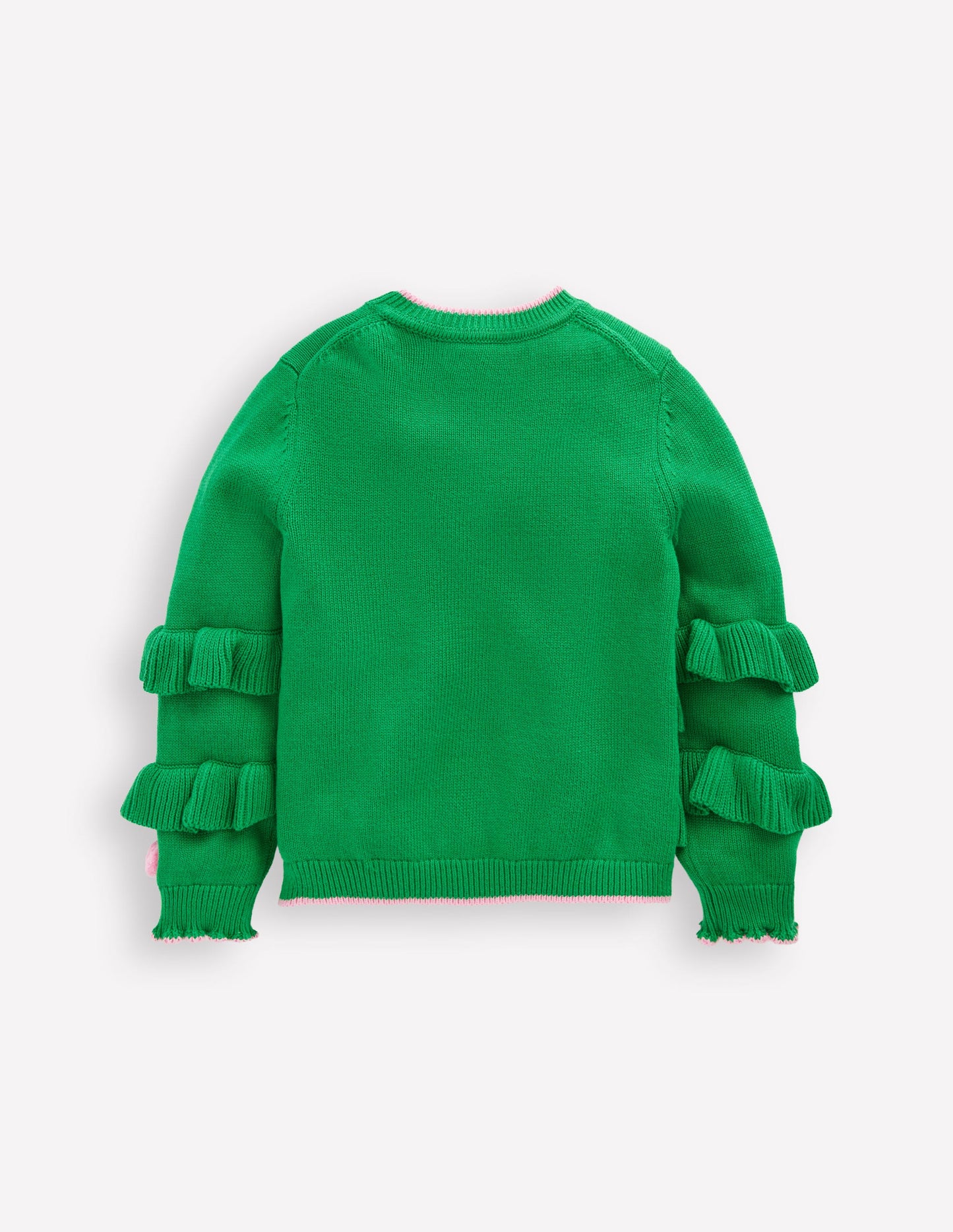 Festive Logo Cardigan-Rich Emerald Christmas Tree