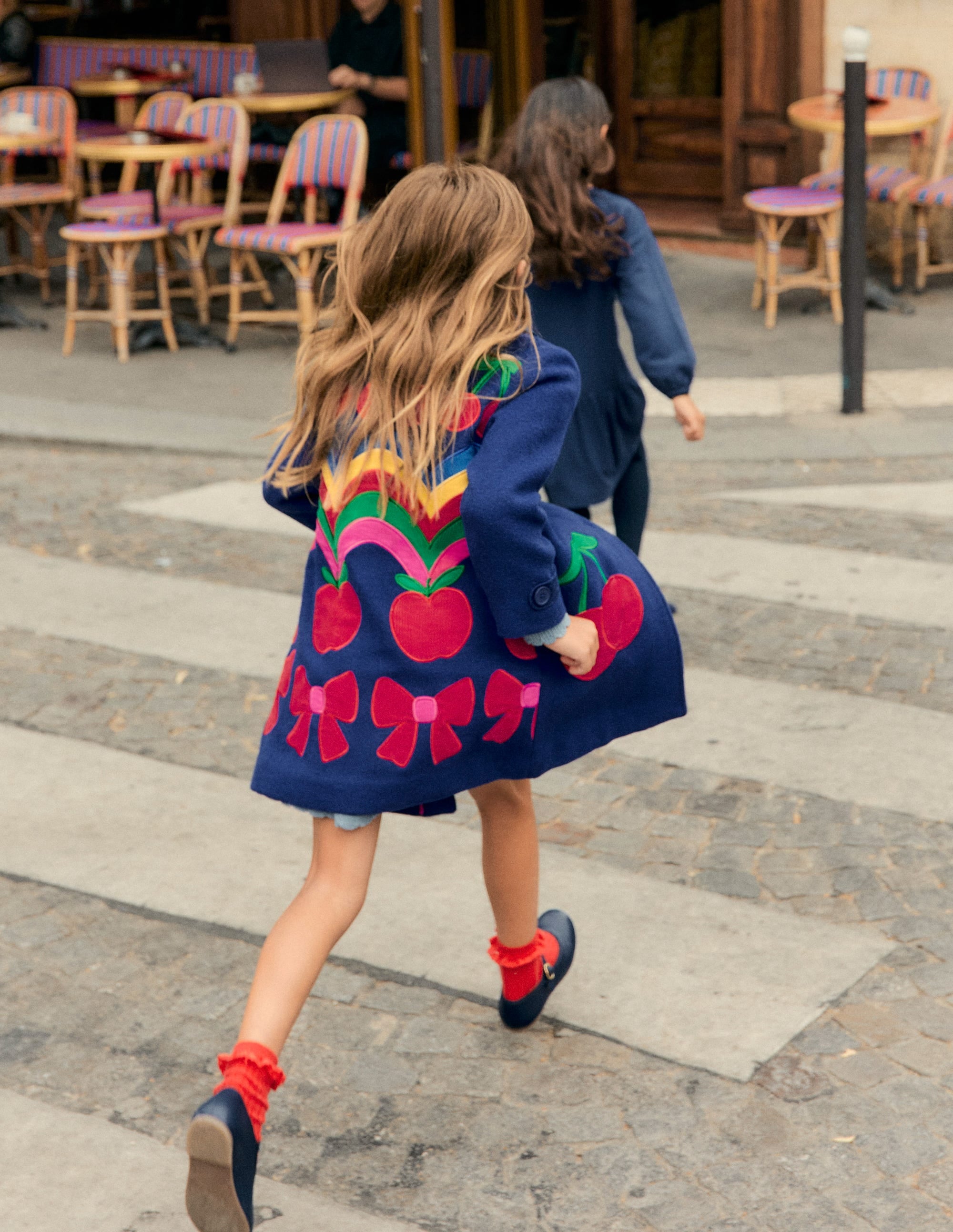 Wow Smart Coat - Starboard Blue Cherry Rainbow | Boden UK
