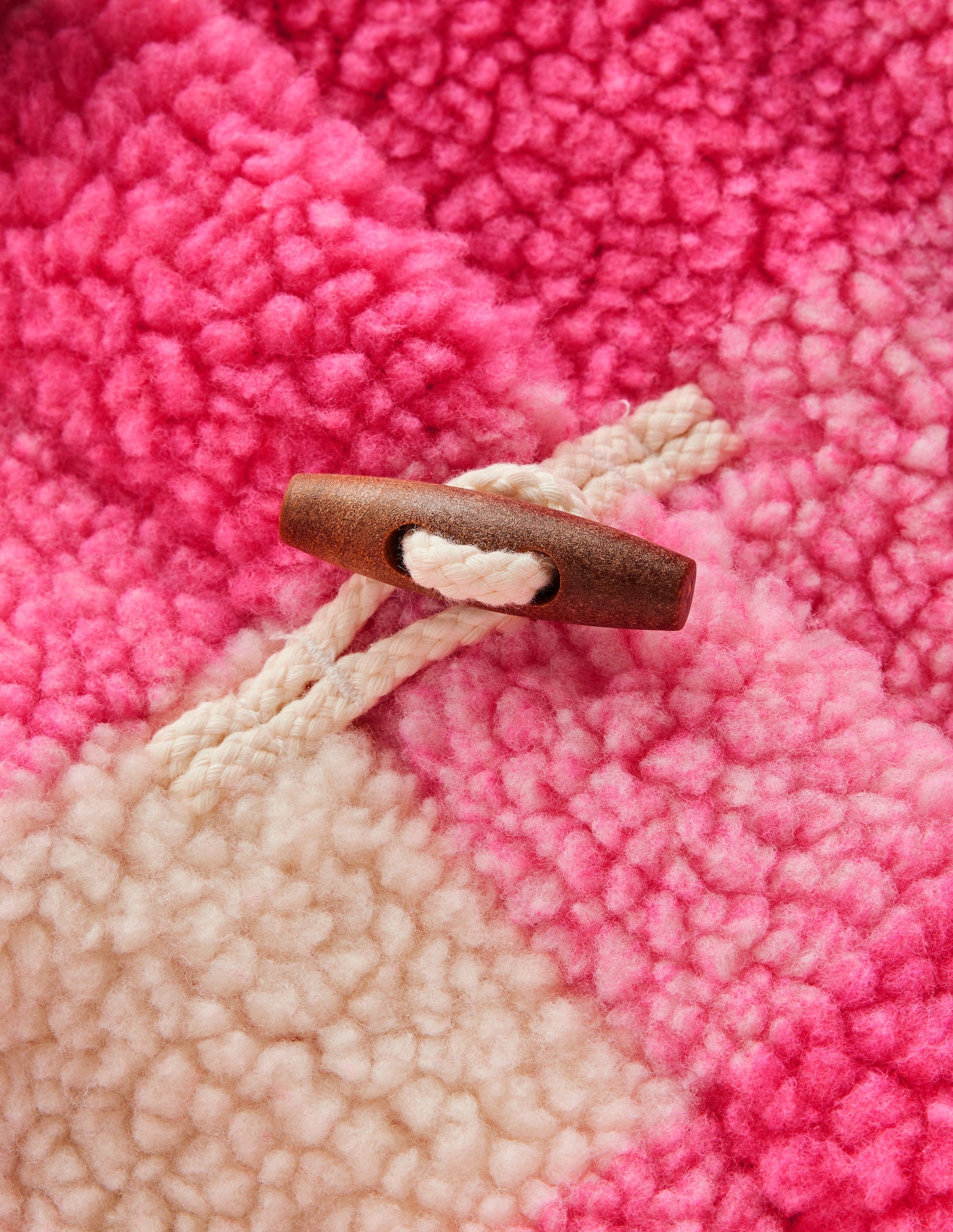 Borg Duffle Coat-Azalea Pink Gingham-3