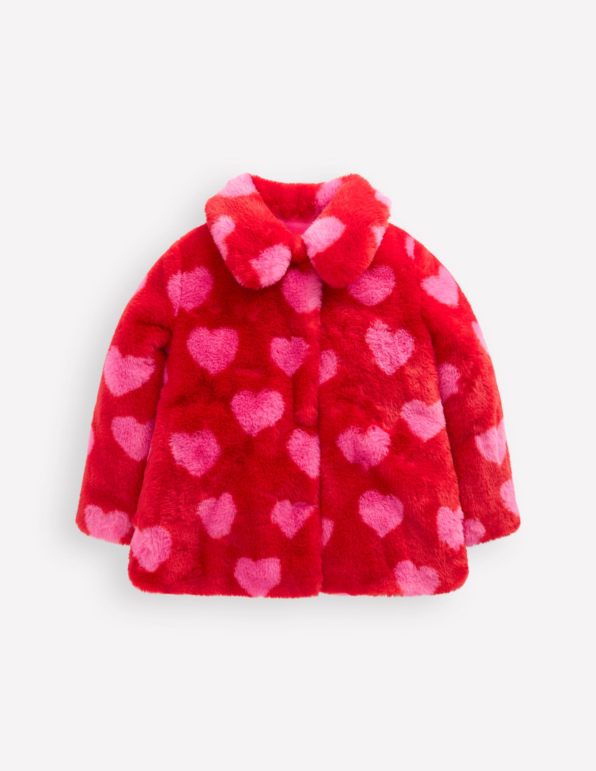 Faux Fur Collared Coat-Hearts-1