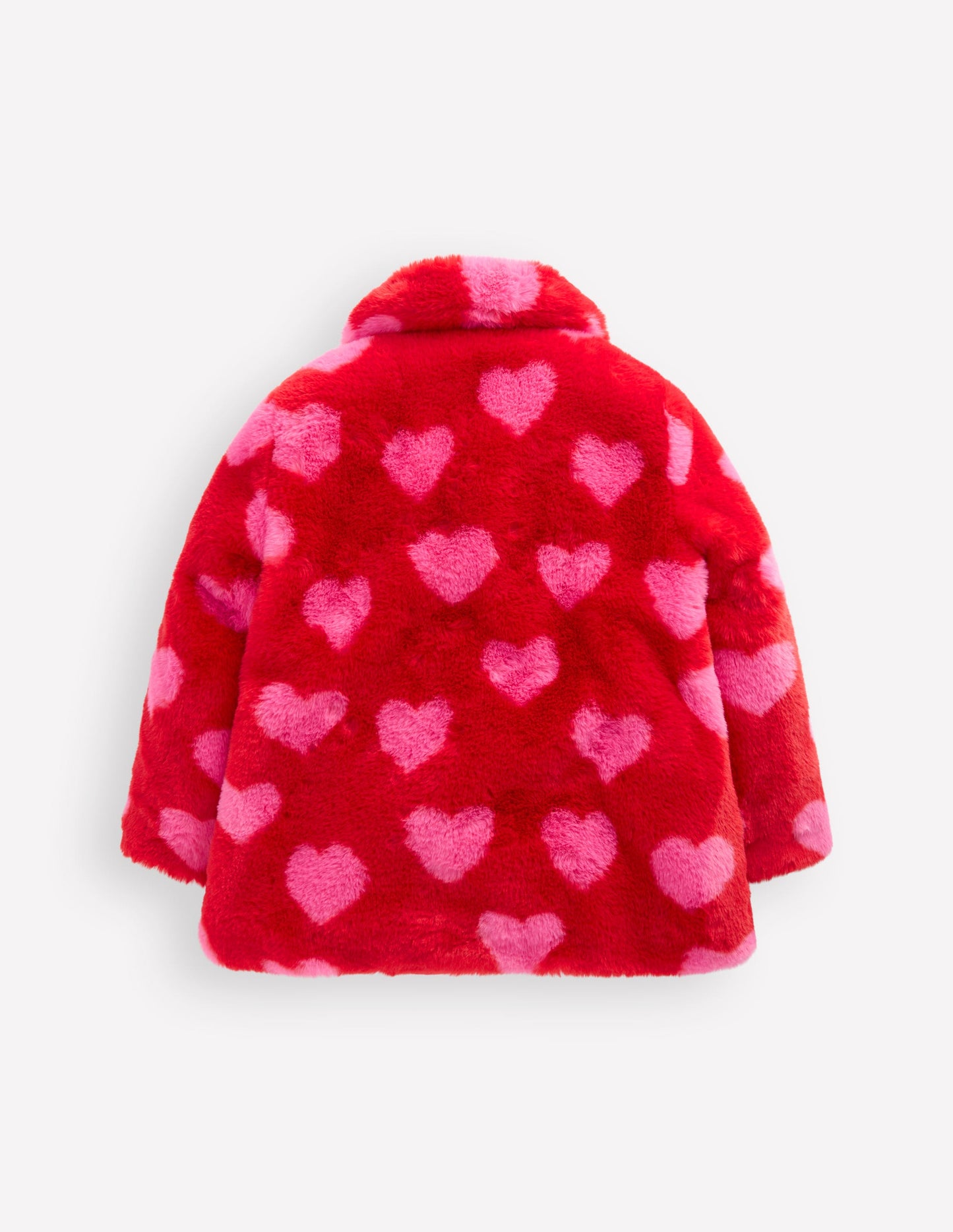 Faux Fur Collared Coat-Hearts