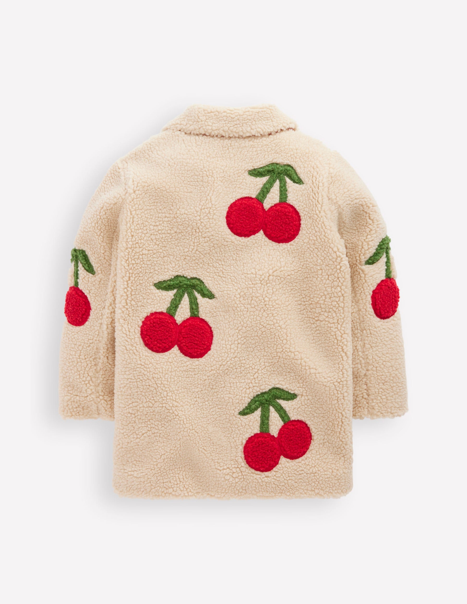 Borg Interest Jacket-Cherry Applique-2