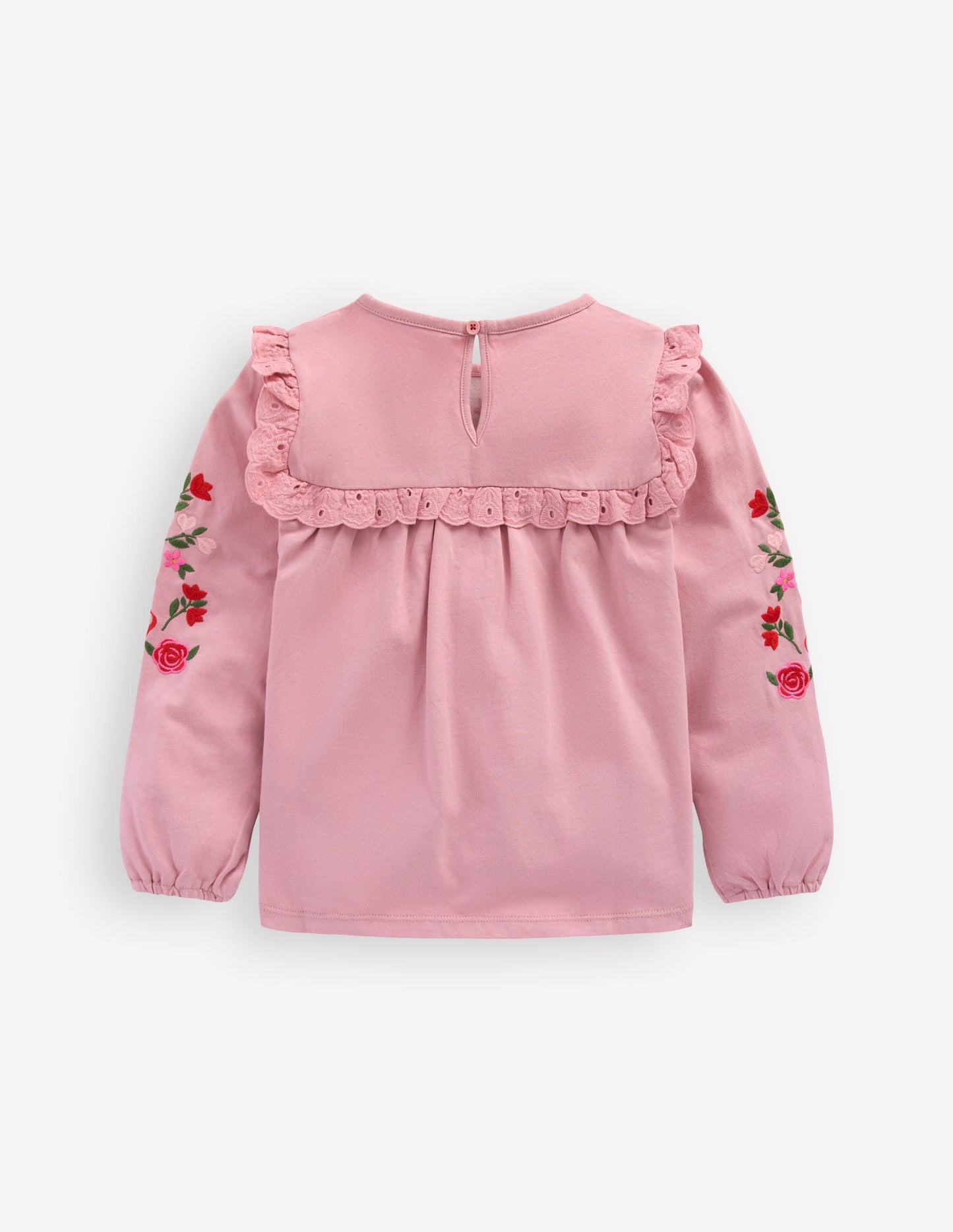 Pretty Embroidered Top-Vintage Pink Embroidery
