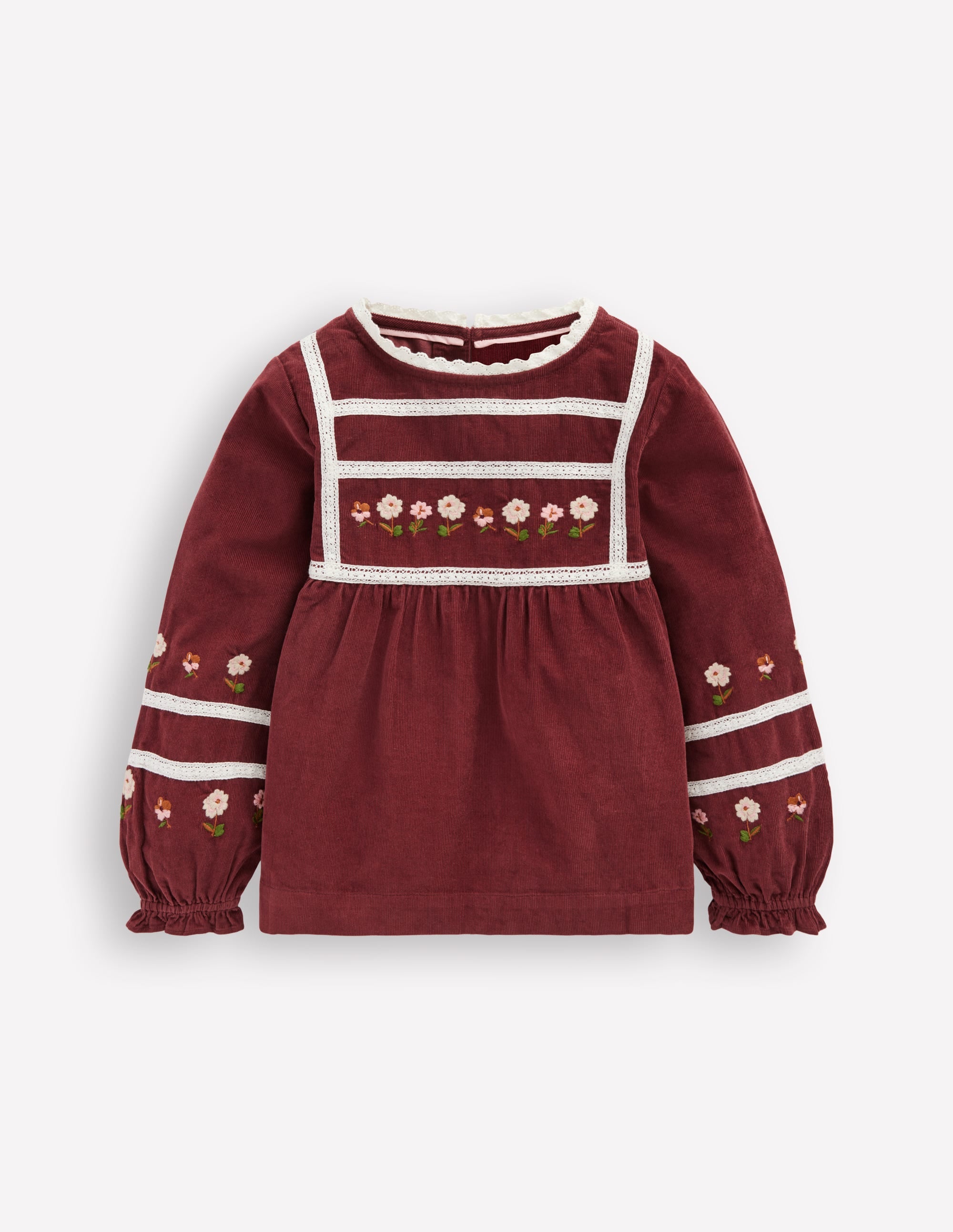 Embroidered Lace Top-Chestnut Embroidery - Image 4
