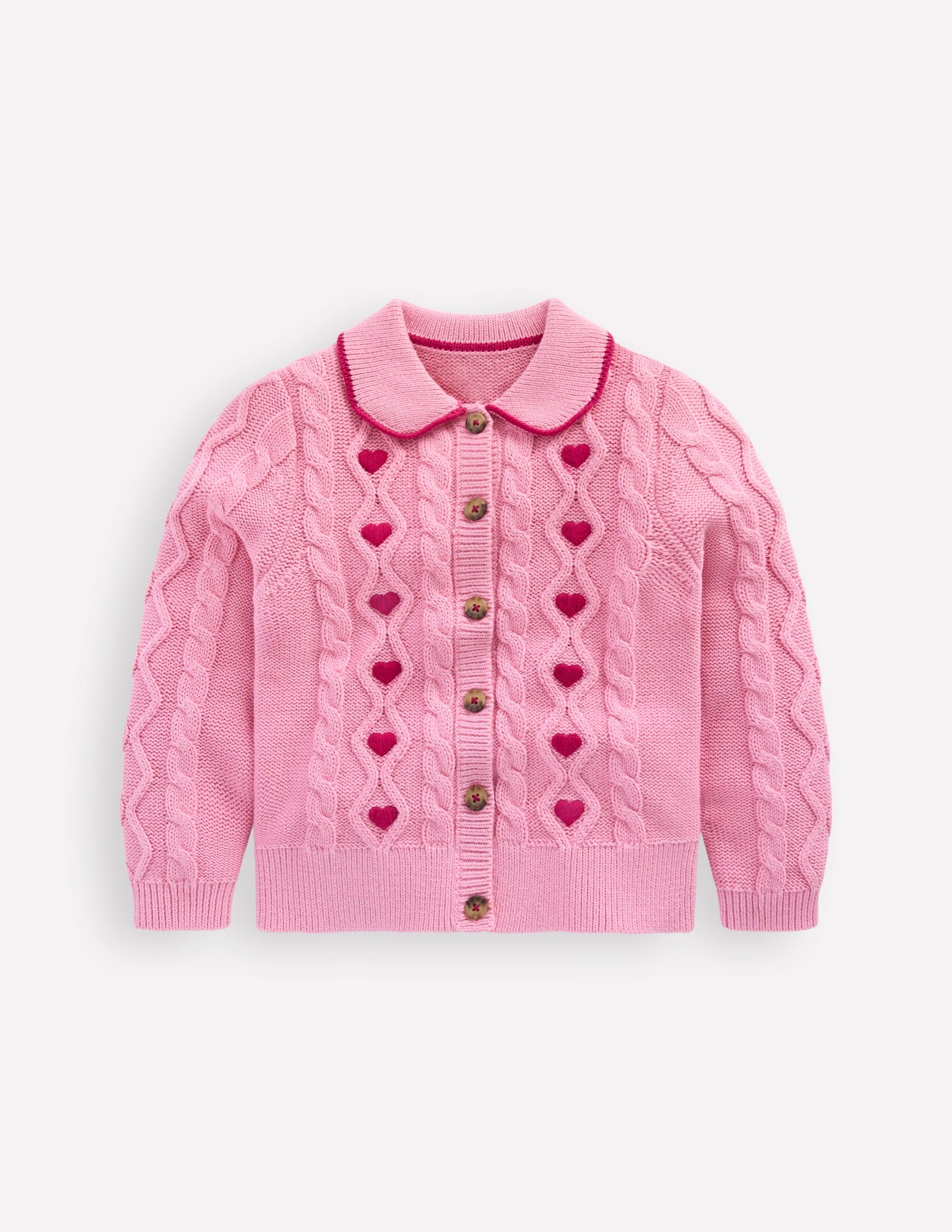 Cable Knitted Jacket-Formica Pink-1