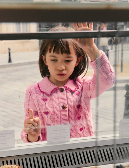 Cable Knitted Jacket-Formica Pink-4