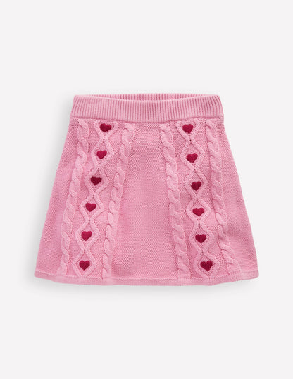 Cable Knitted Skirt-Formica Pink-1