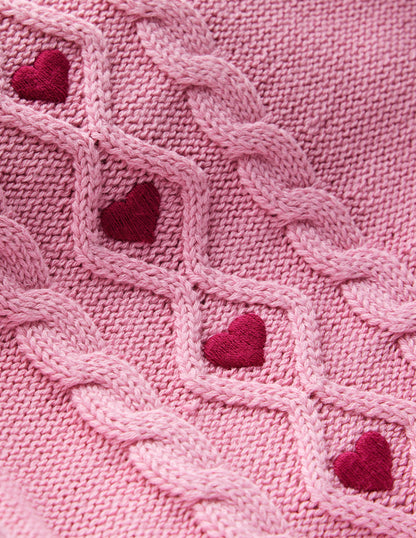 Cable Knitted Skirt-Formica Pink-3