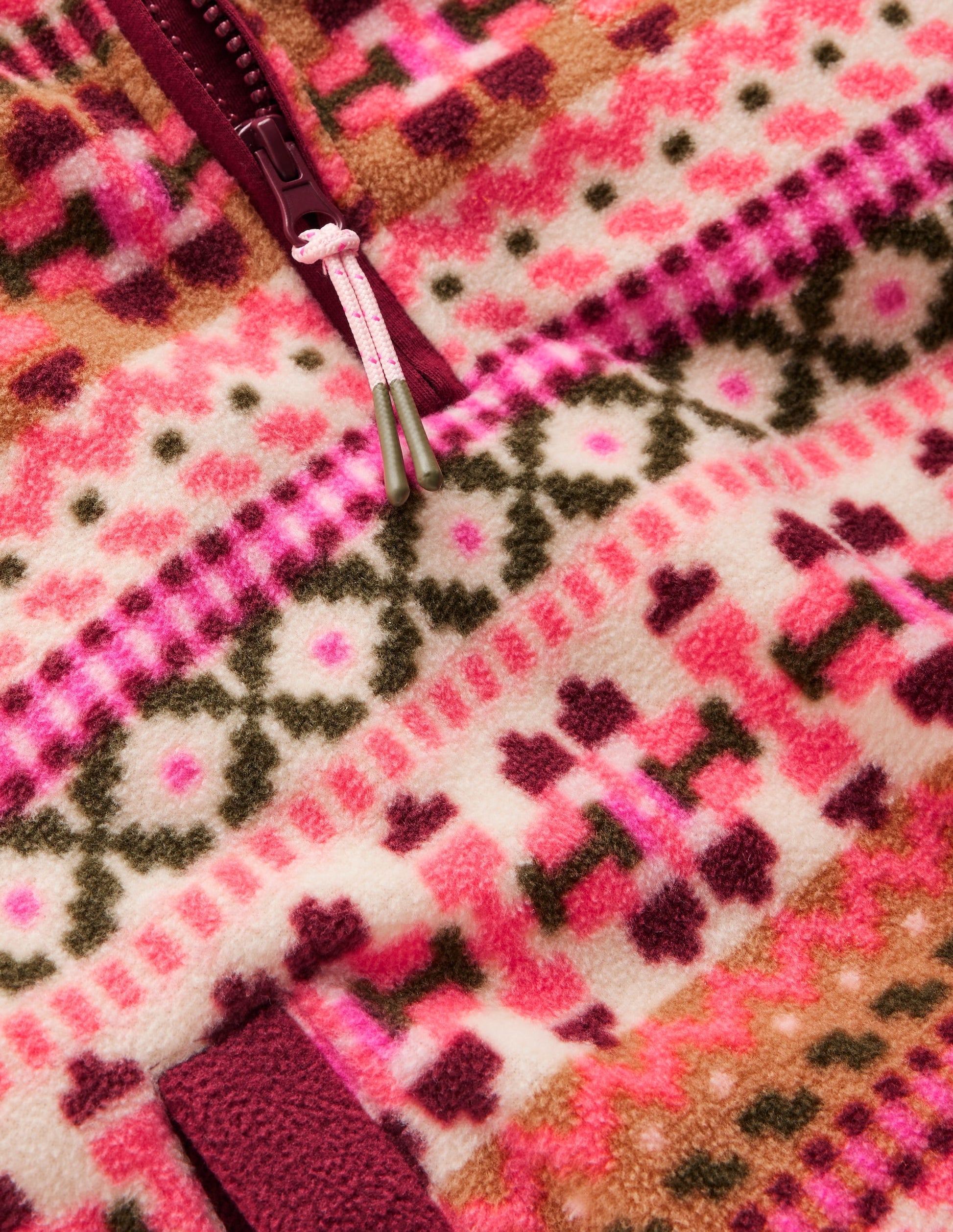 Cosy Geometric Fleece-Pink Aztec Geo-3