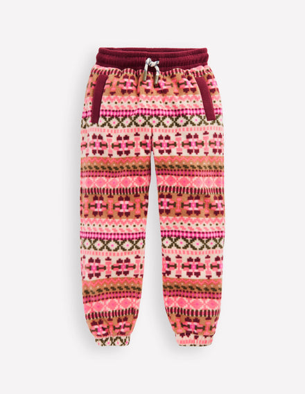 Cosy Geometric Joggers-Pink Aztec Geo