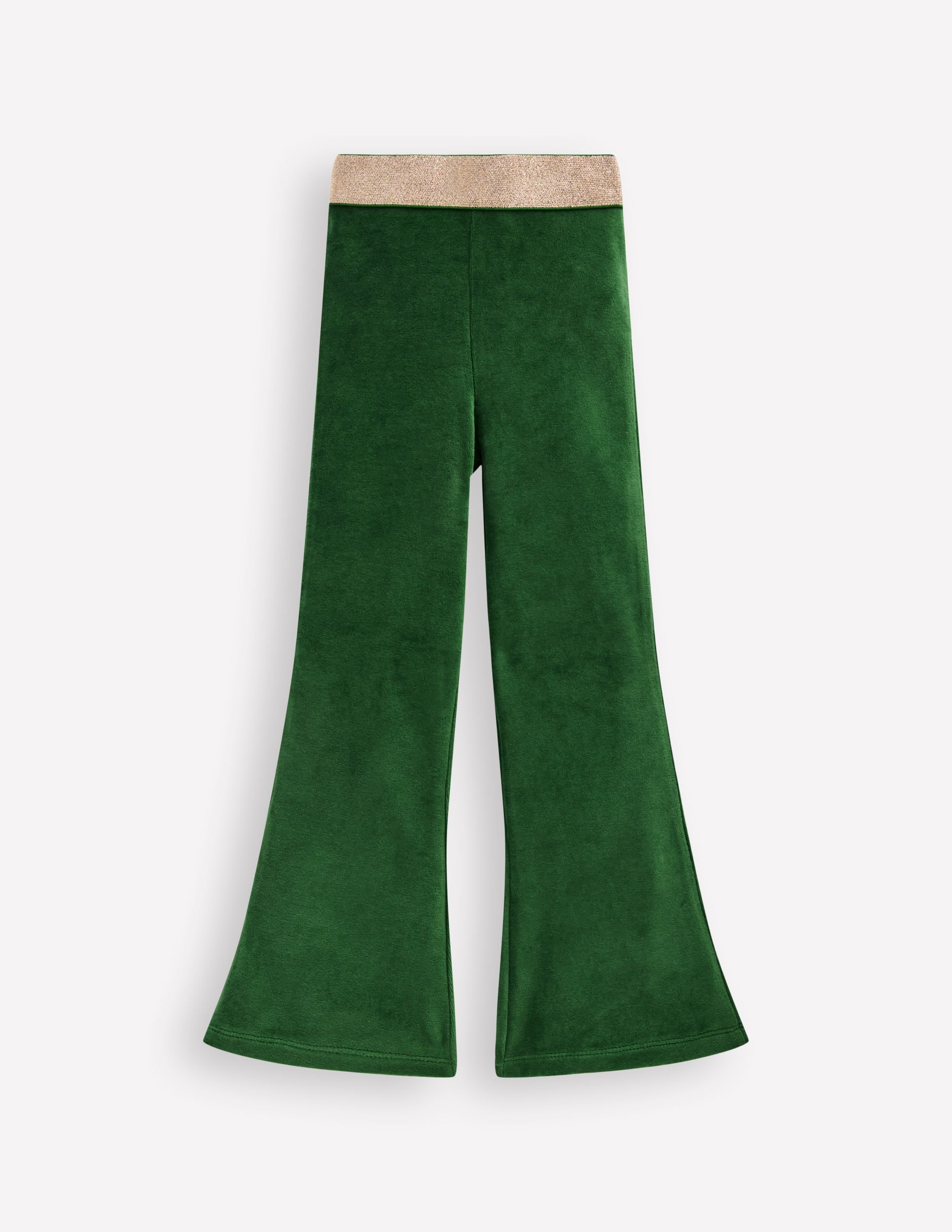Velvet Flared Leggings-Pine Green | Boden UK