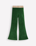 Velvet Flared Leggings-Pine Green