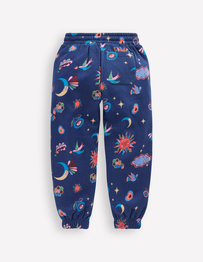 Printed Cosy Joggers-College Navy Celestial-6