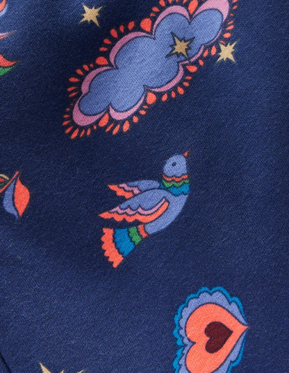 Printed Cosy Joggers-College Navy Celestial-7