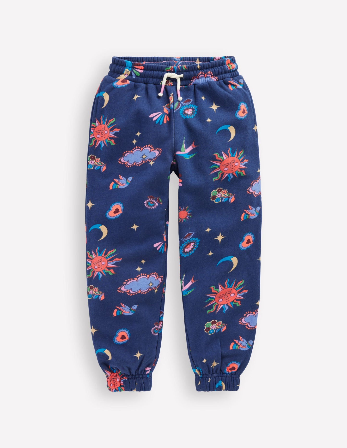 Printed Cosy Joggers-College Navy Celestial