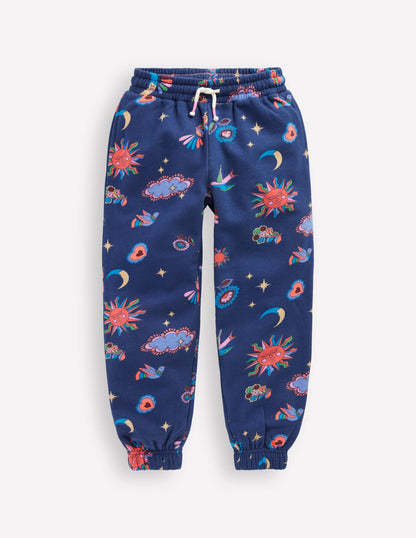 Printed Cosy Joggers-College Navy Celestial-5