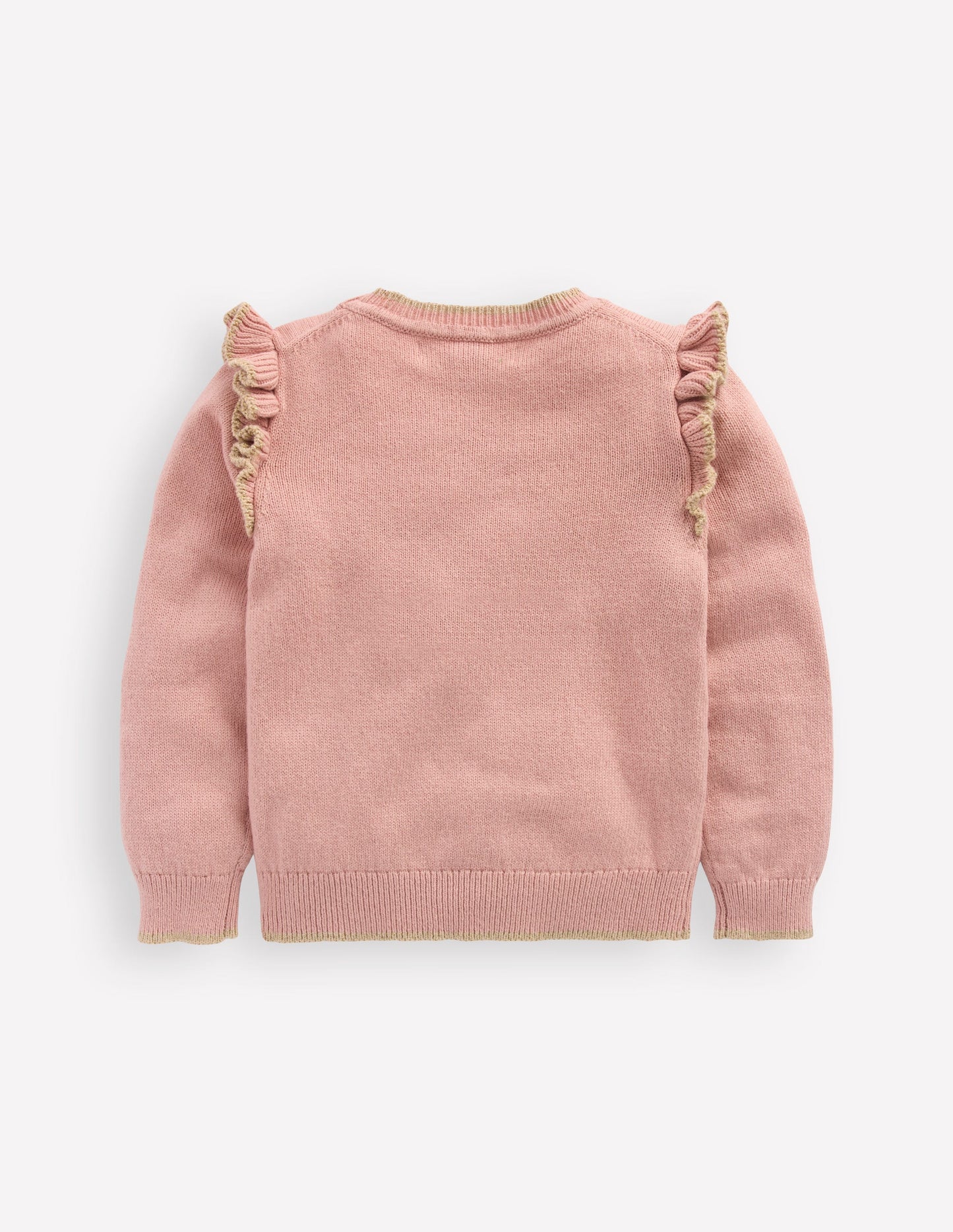 Fun Frill Logo Jumper-Vintage Pink Gingerbread House