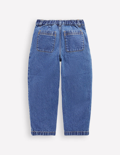 Pleat Jeans-Mid Vintage Denim-2