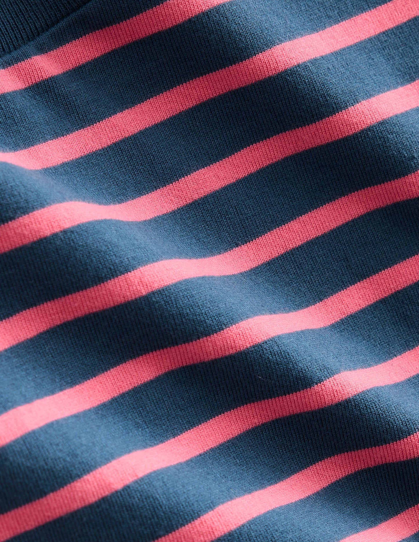 Long Sleeve Relaxed Breton-North Sea Blue/Salmon Pink