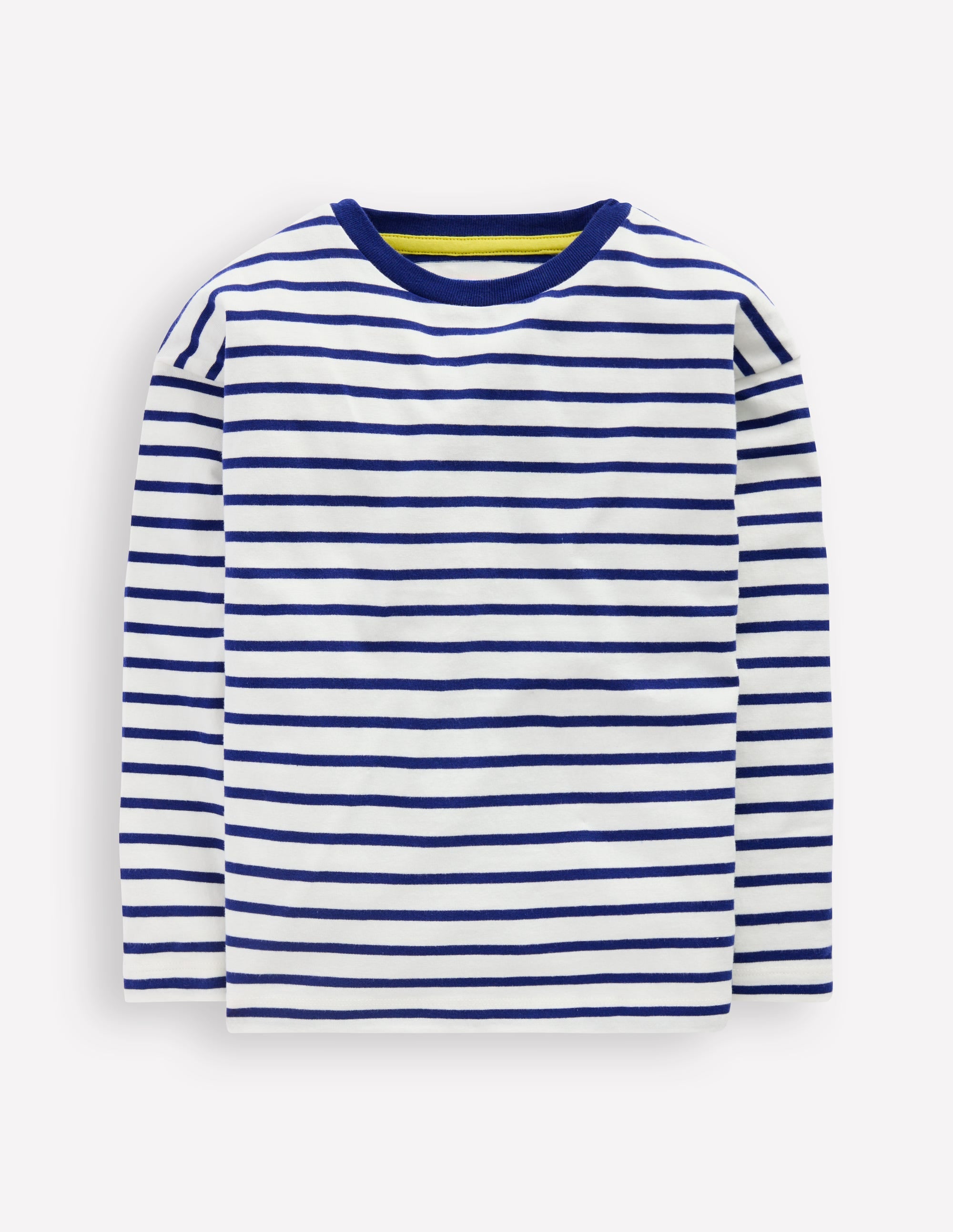 Long Sleeve Relaxed Breton-Ivory/College Navy - Image 1
