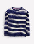 Long Sleeve Relaxed Breton-Navy/Ivory