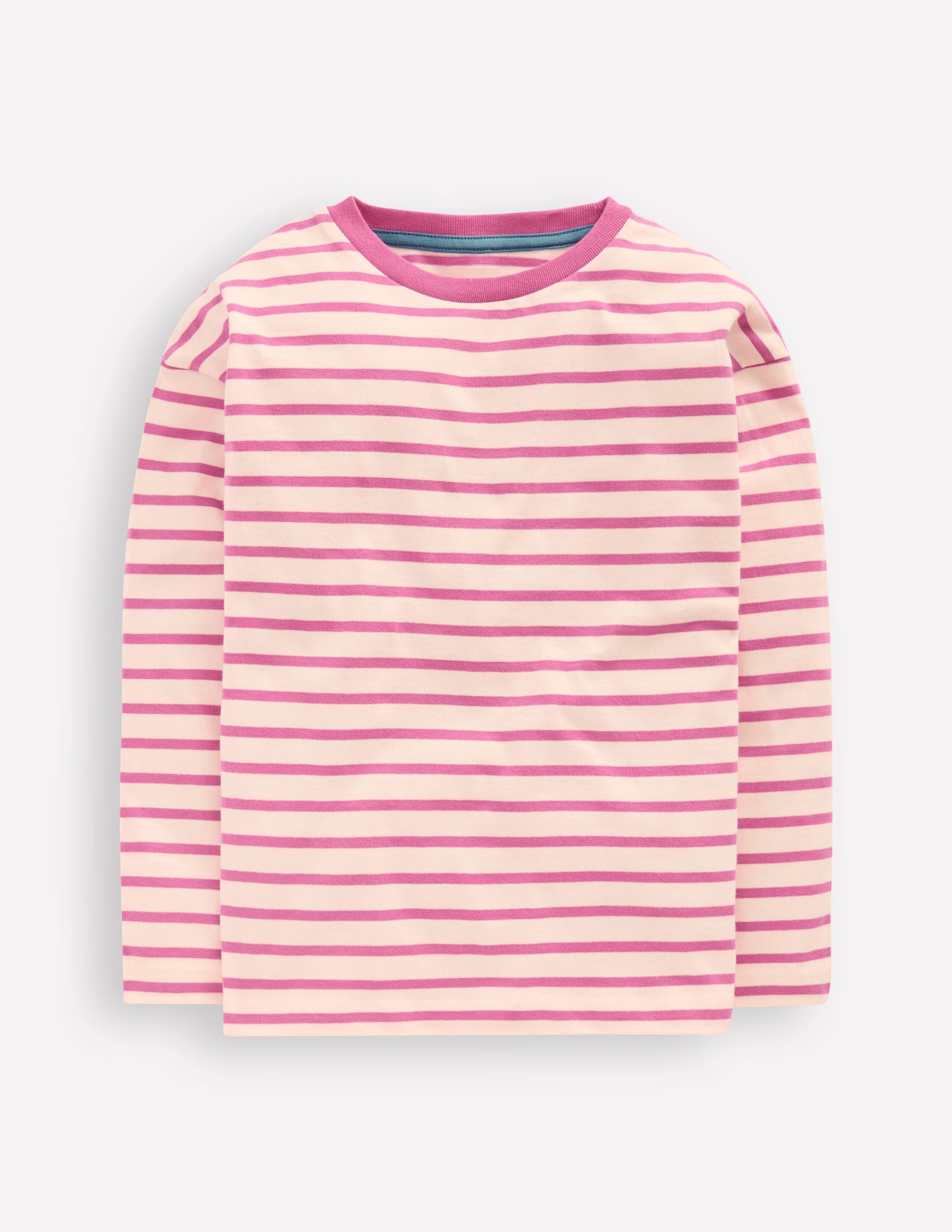Long Sleeve Relaxed Breton-Pink/Oatmeal Marl-1