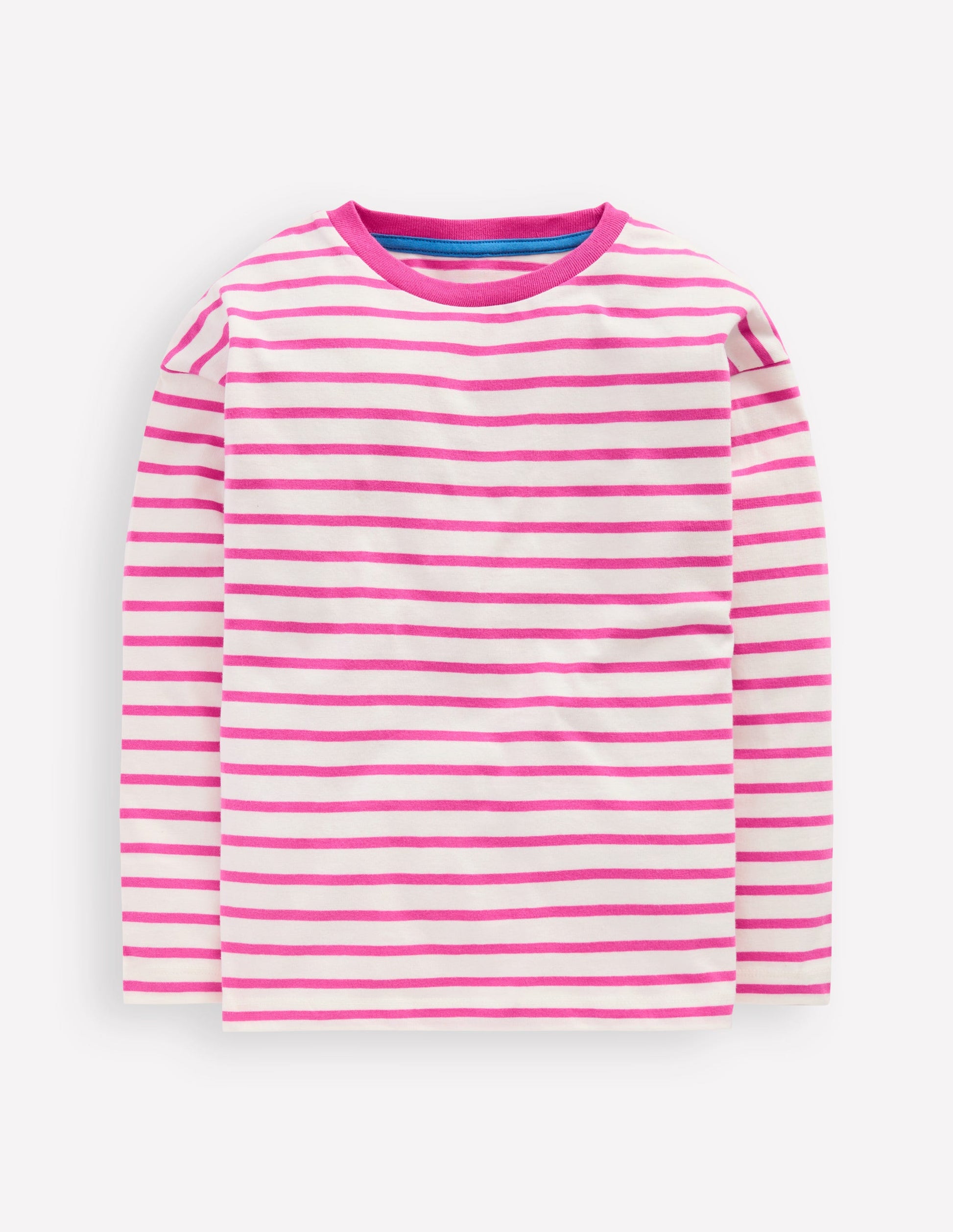 Long Sleeve Relaxed Breton-Tickled Pink/Ivory-1