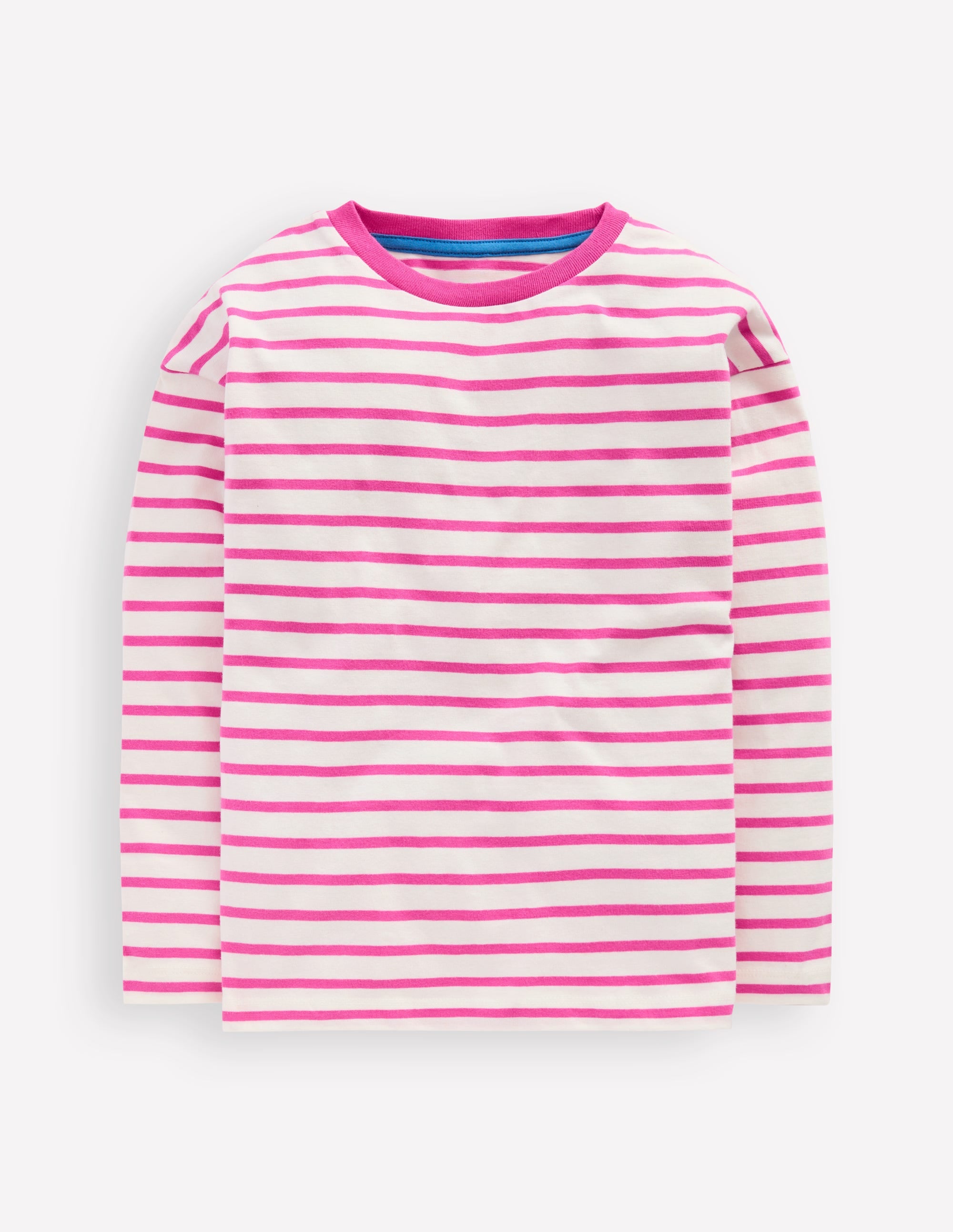 Long Sleeve Relaxed Breton-Tickled Pink/Ivory - Image 1