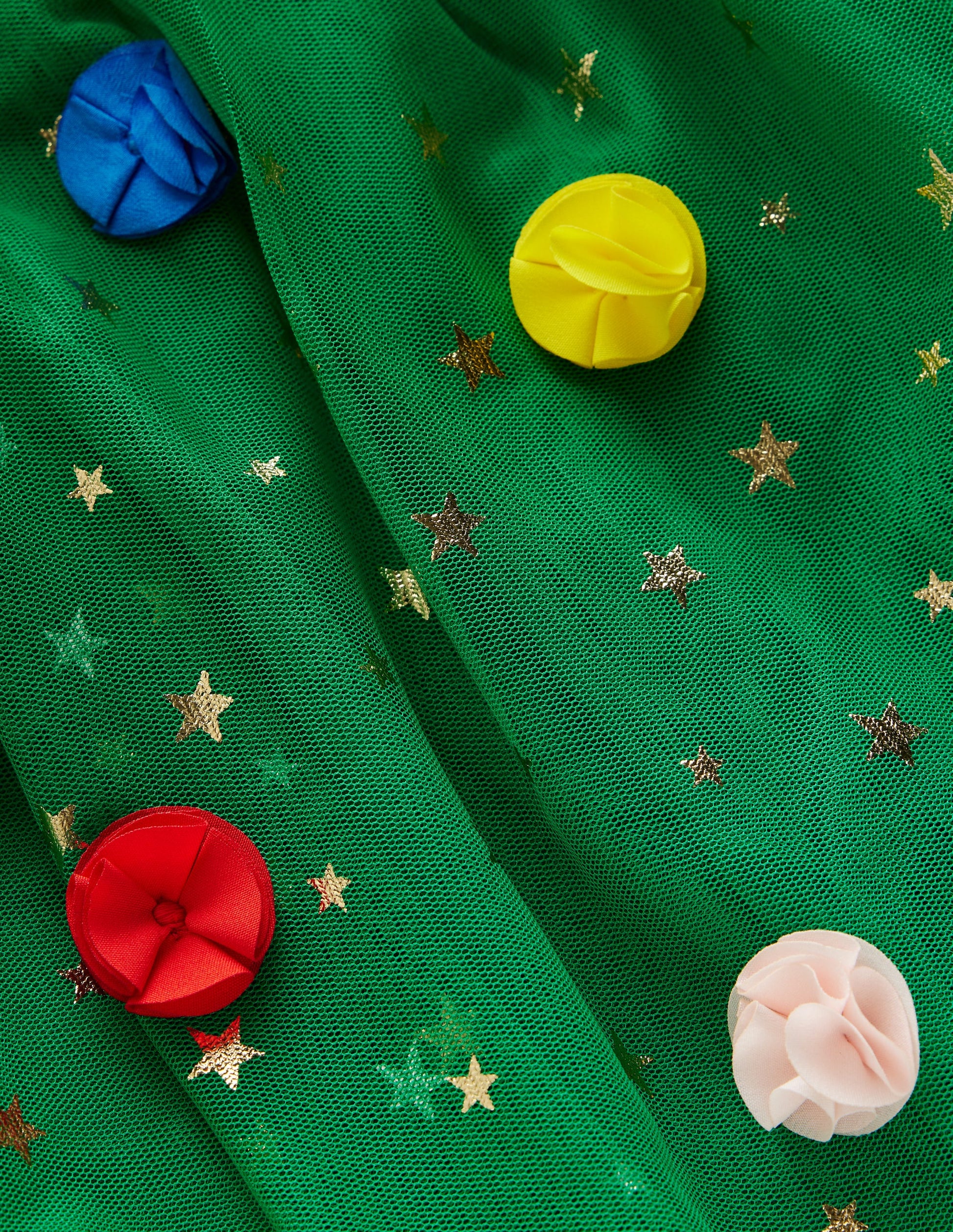 Layered Tulle Dress-Green Christmas Tree-3