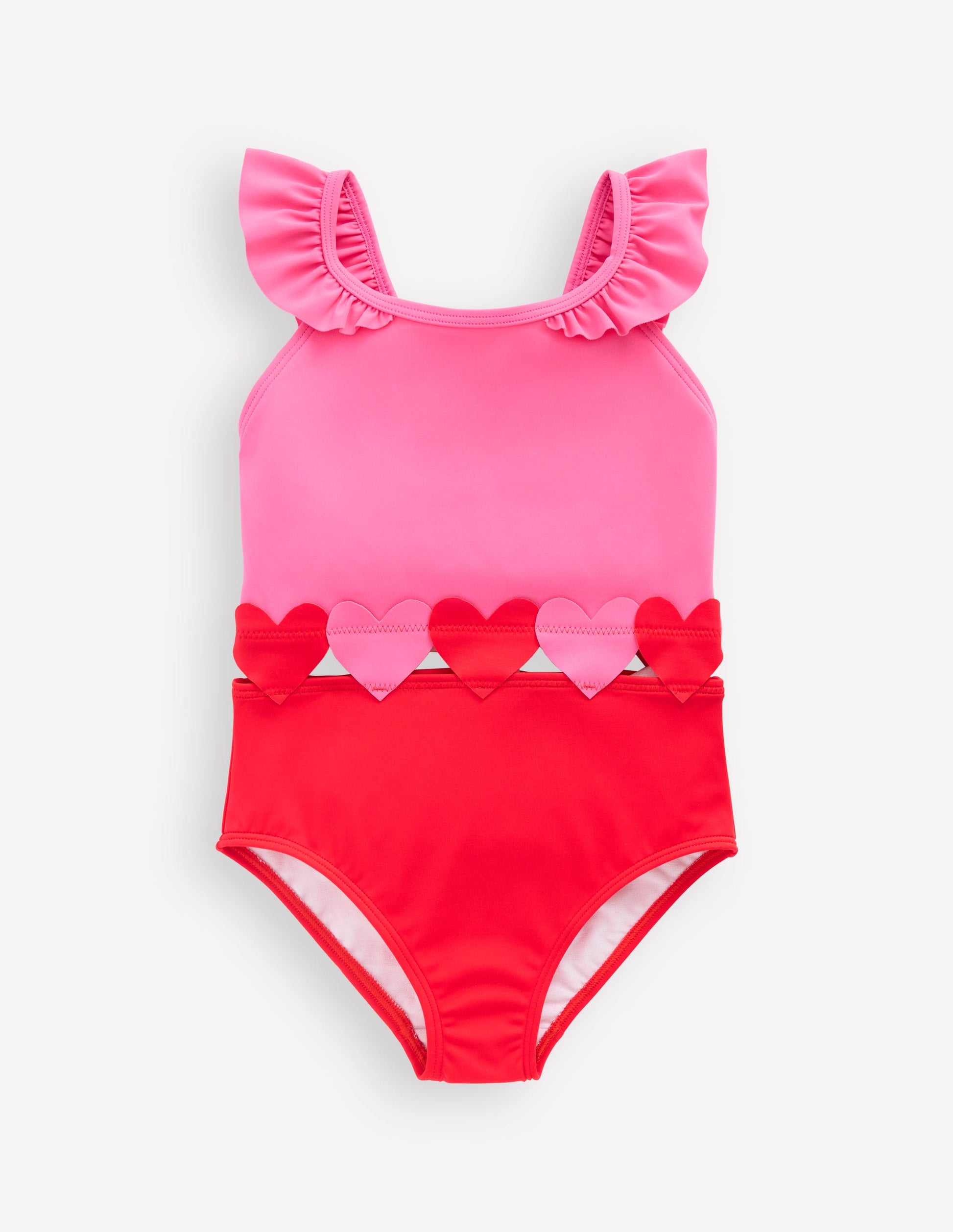 Hallie Frill Strap Swimsuit-Poppy Red-1