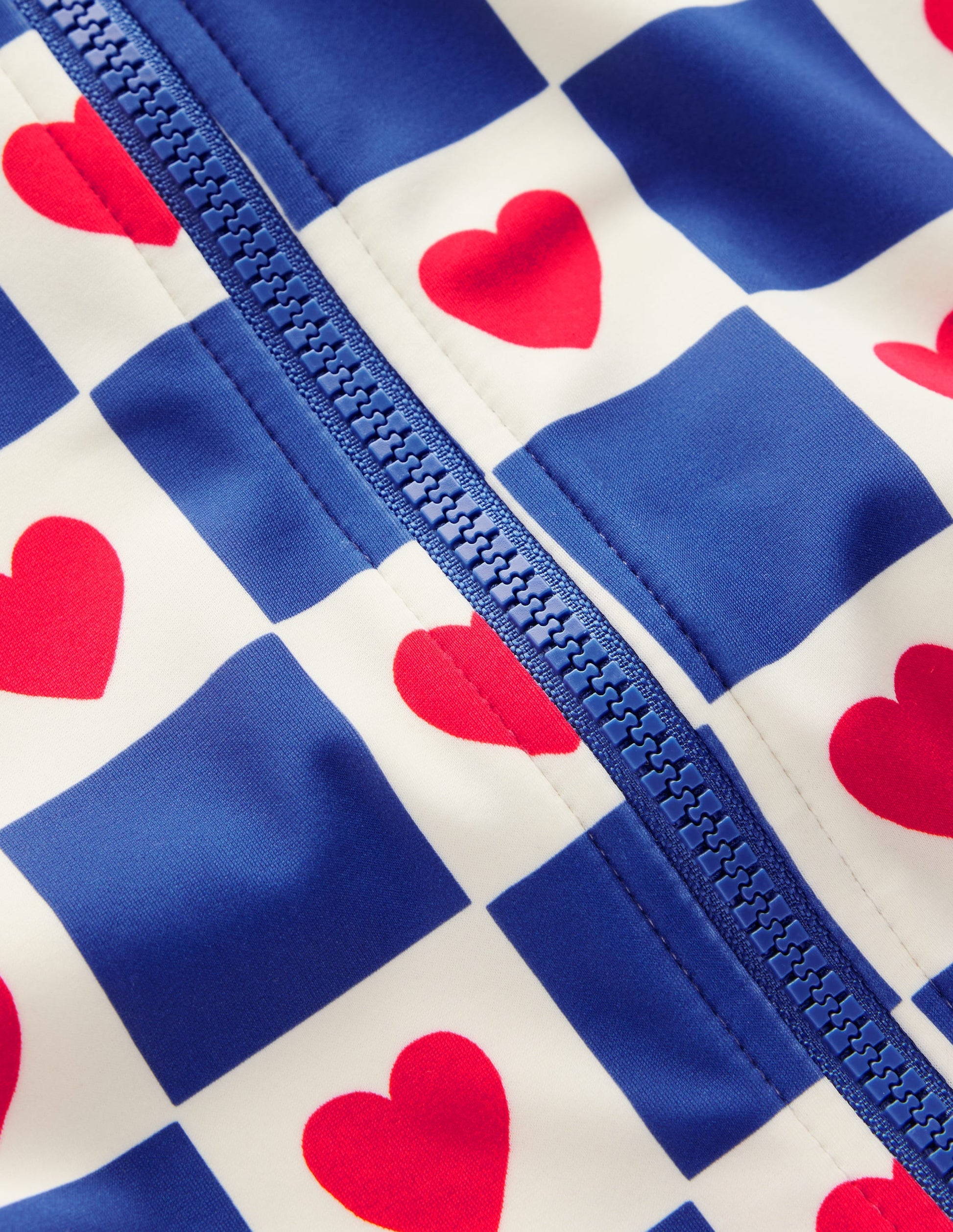 Long-Sleeved Swimsuit-Bluejay Heart Stamp-3