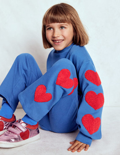 Bobbie Appliqué Sweatshirt-Bluejay Hearts-2