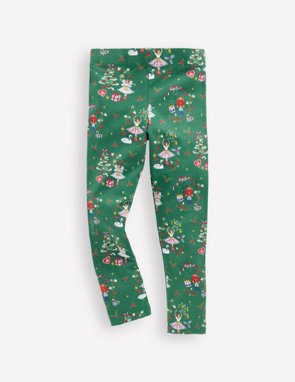 Fun Leggings-Jewel Green Christmas-1