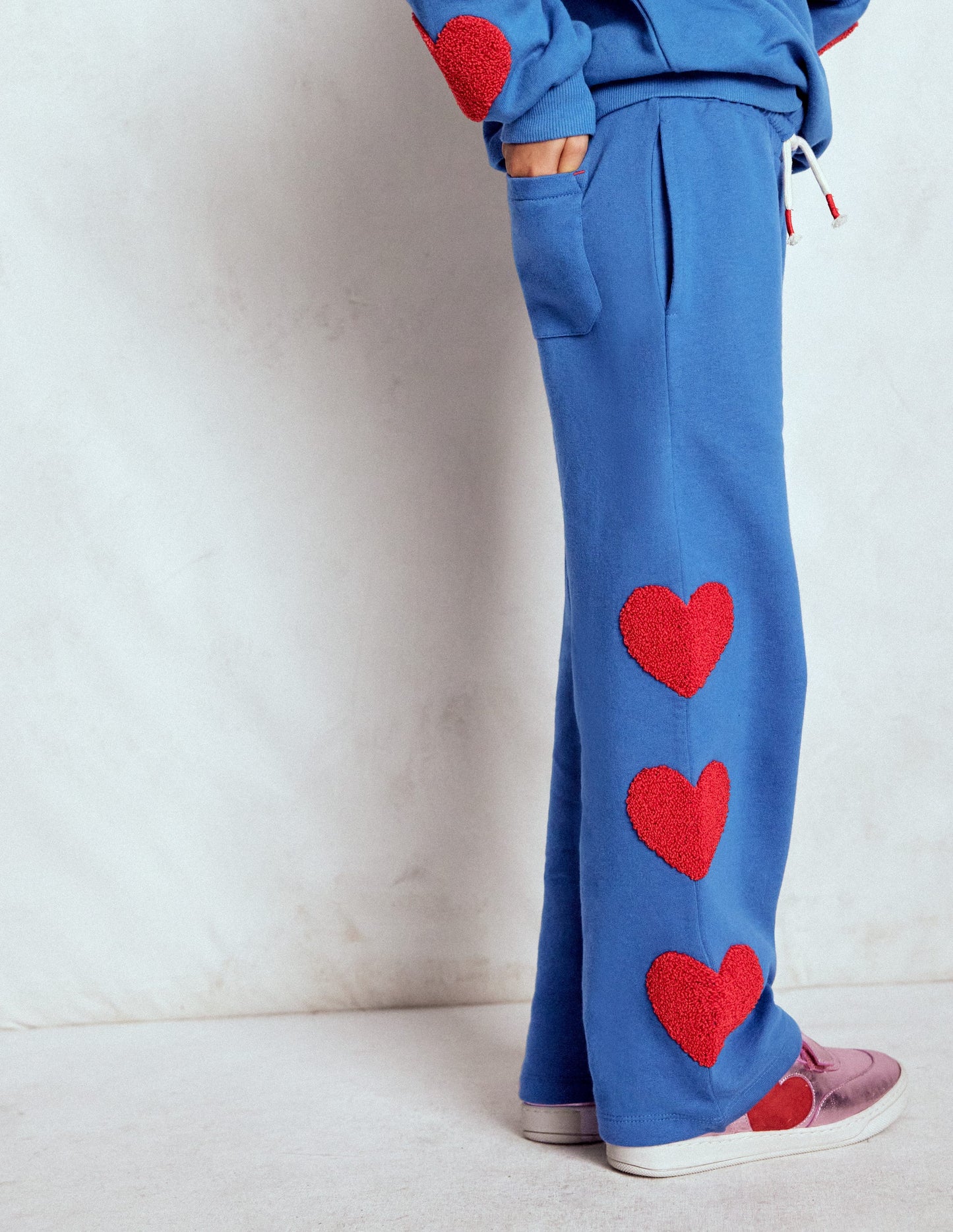 Bobbie Appliqué Joggers-Bluejay Hearts