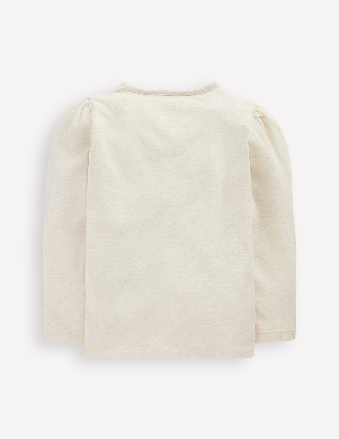 Puff Sleeve Appliqué  T-shirt-Ruffle Heart