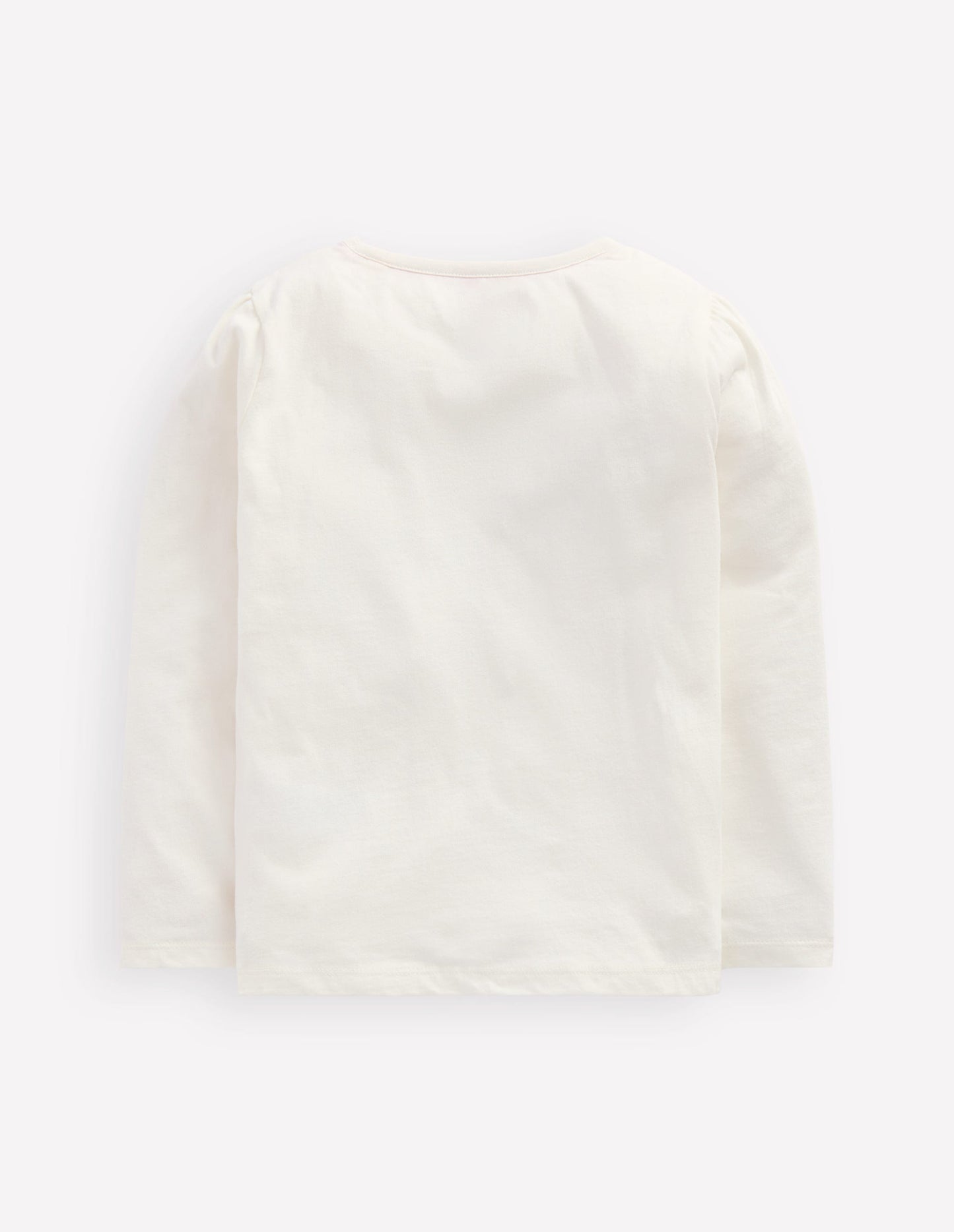 Puff Sleeve Appliqué  T-shirt-Soft Ivory Nutcracker