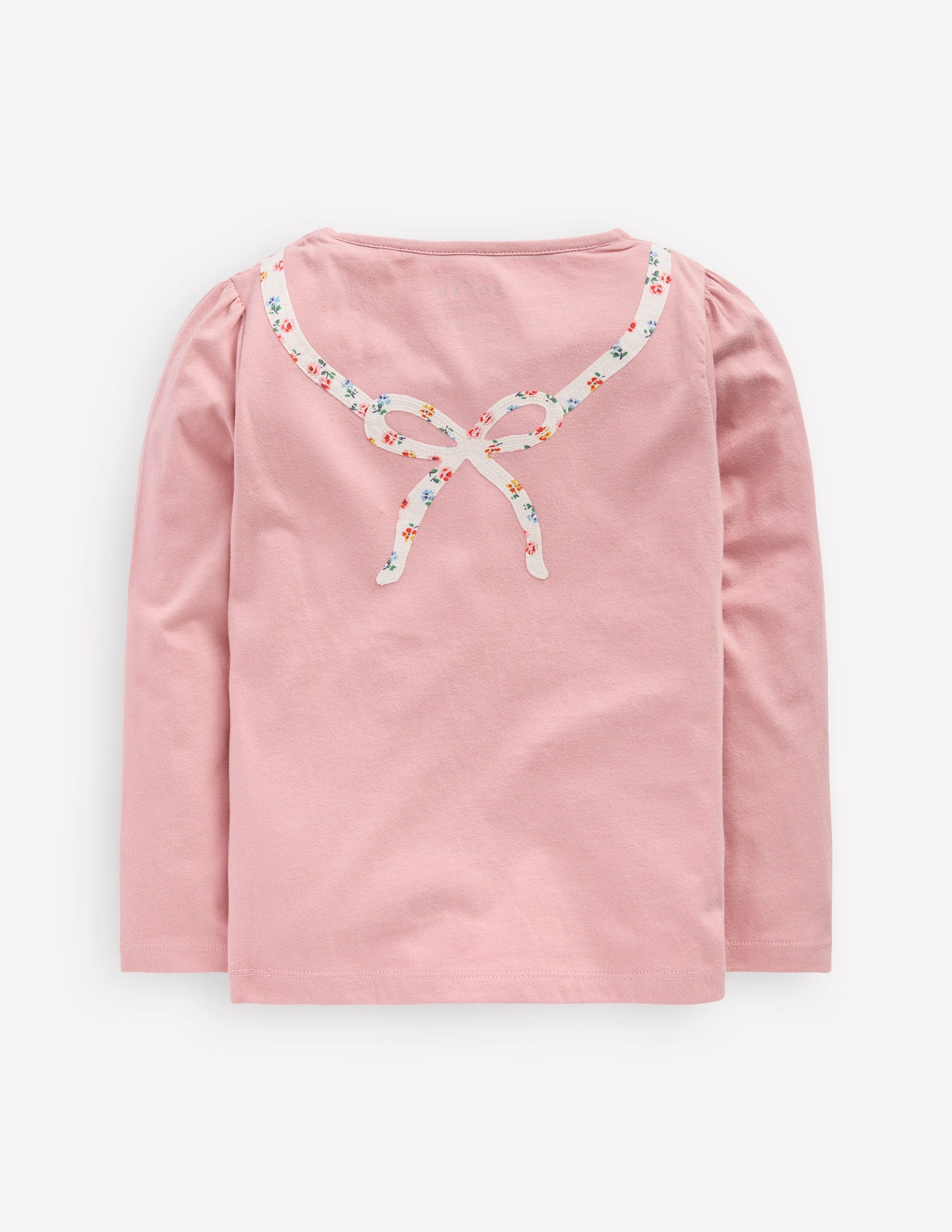 Puff Sleeve Appliqué  T-shirt-Vintage Pink Skates-2