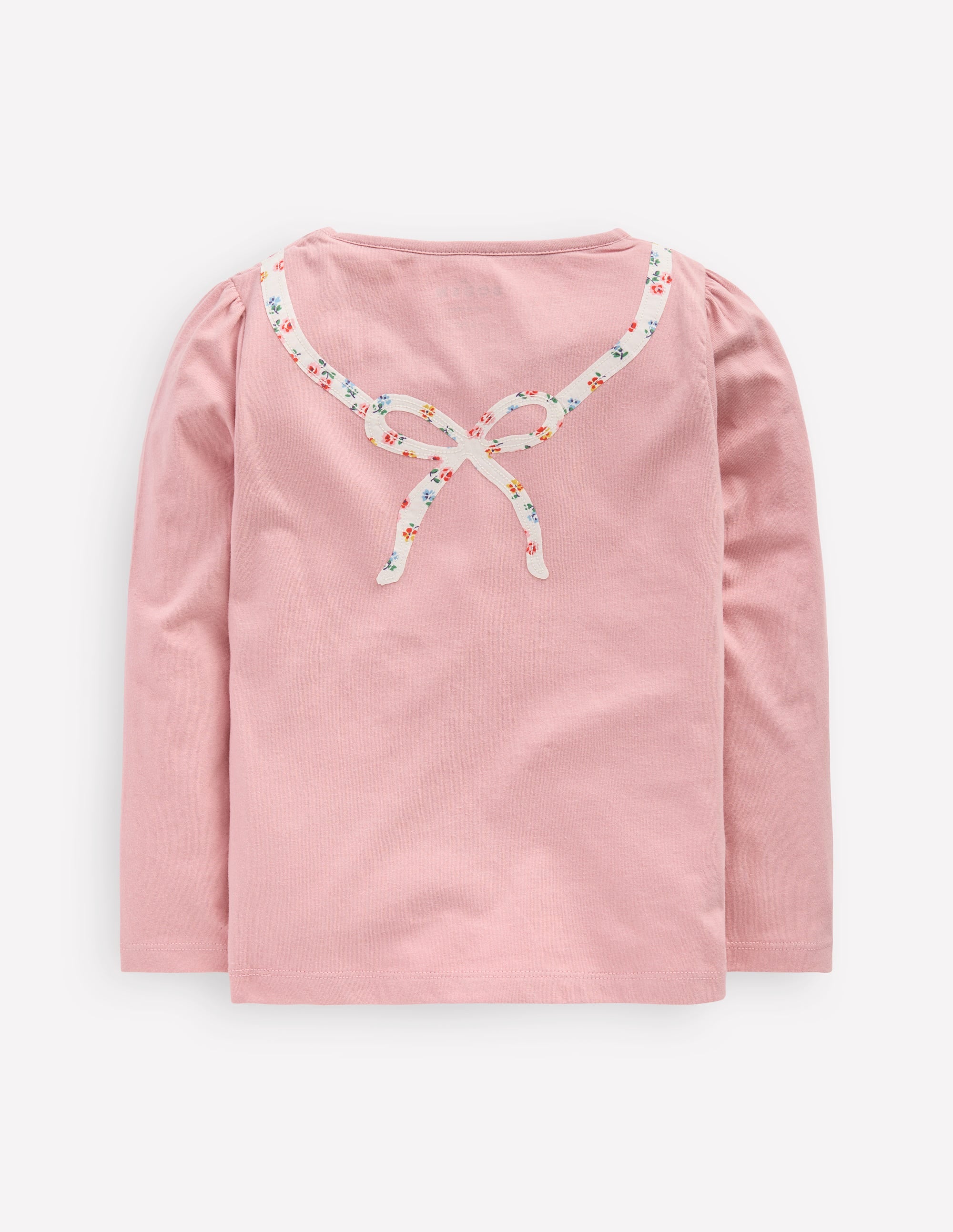 Puff Sleeve Appliqué  T-shirt-Vintage Pink Skates - Image 2
