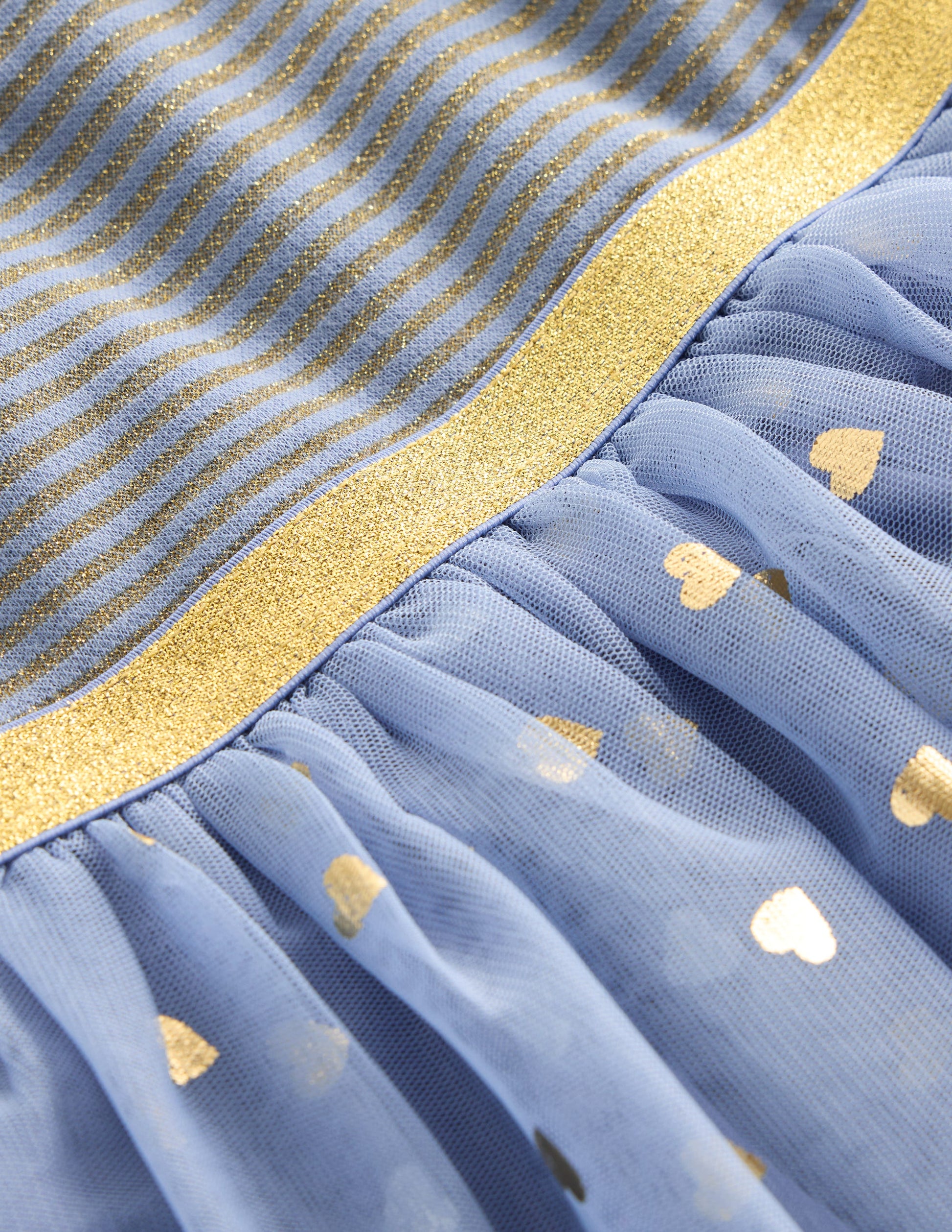 Twirly Tulle Mix Dress-Stormbolt Blue/ Gold Confetti-6