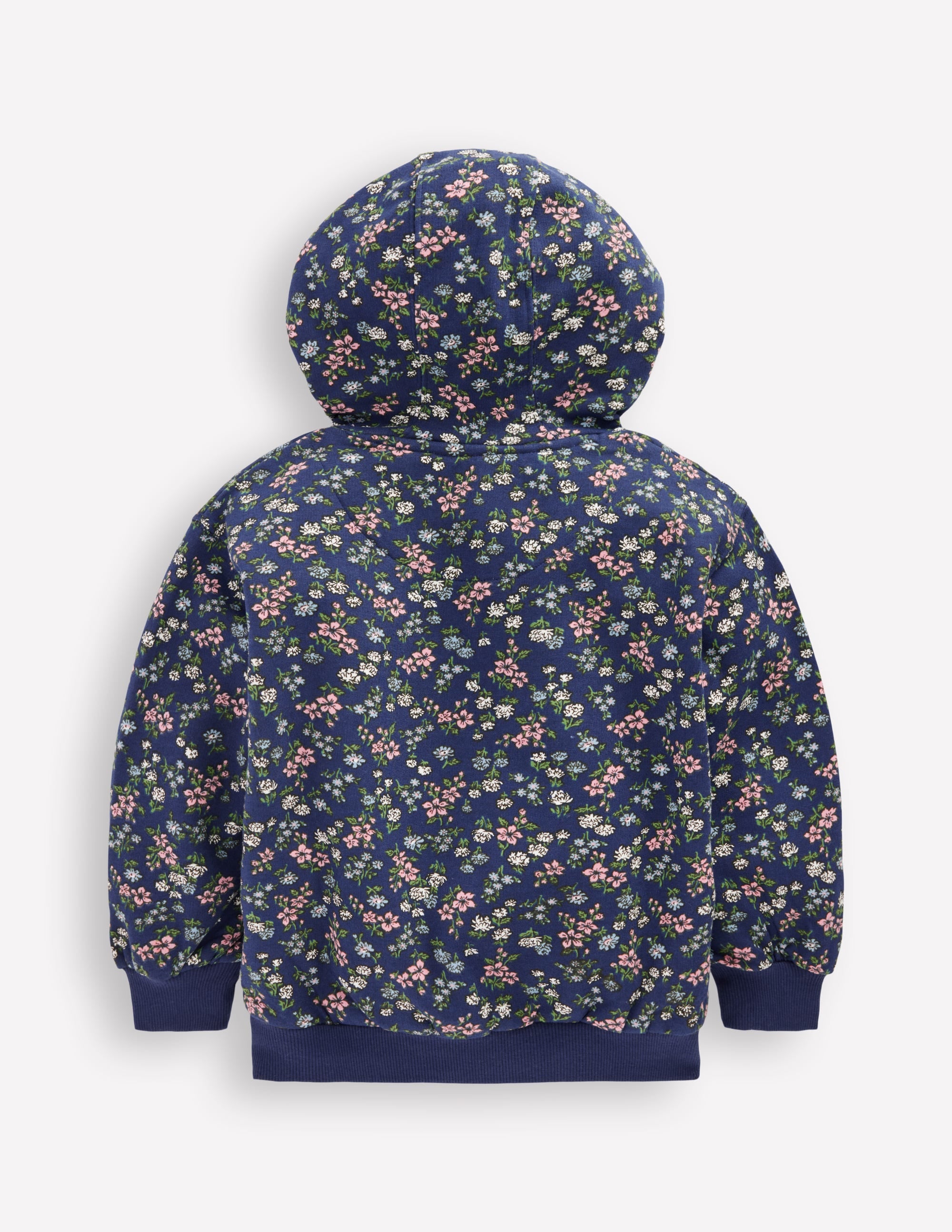 Printed Hoodie-Starboard Blue Meadow Floral - Image 3