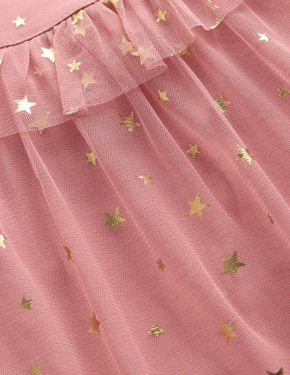 Tulle Party Top-Almond Pink Stars-6