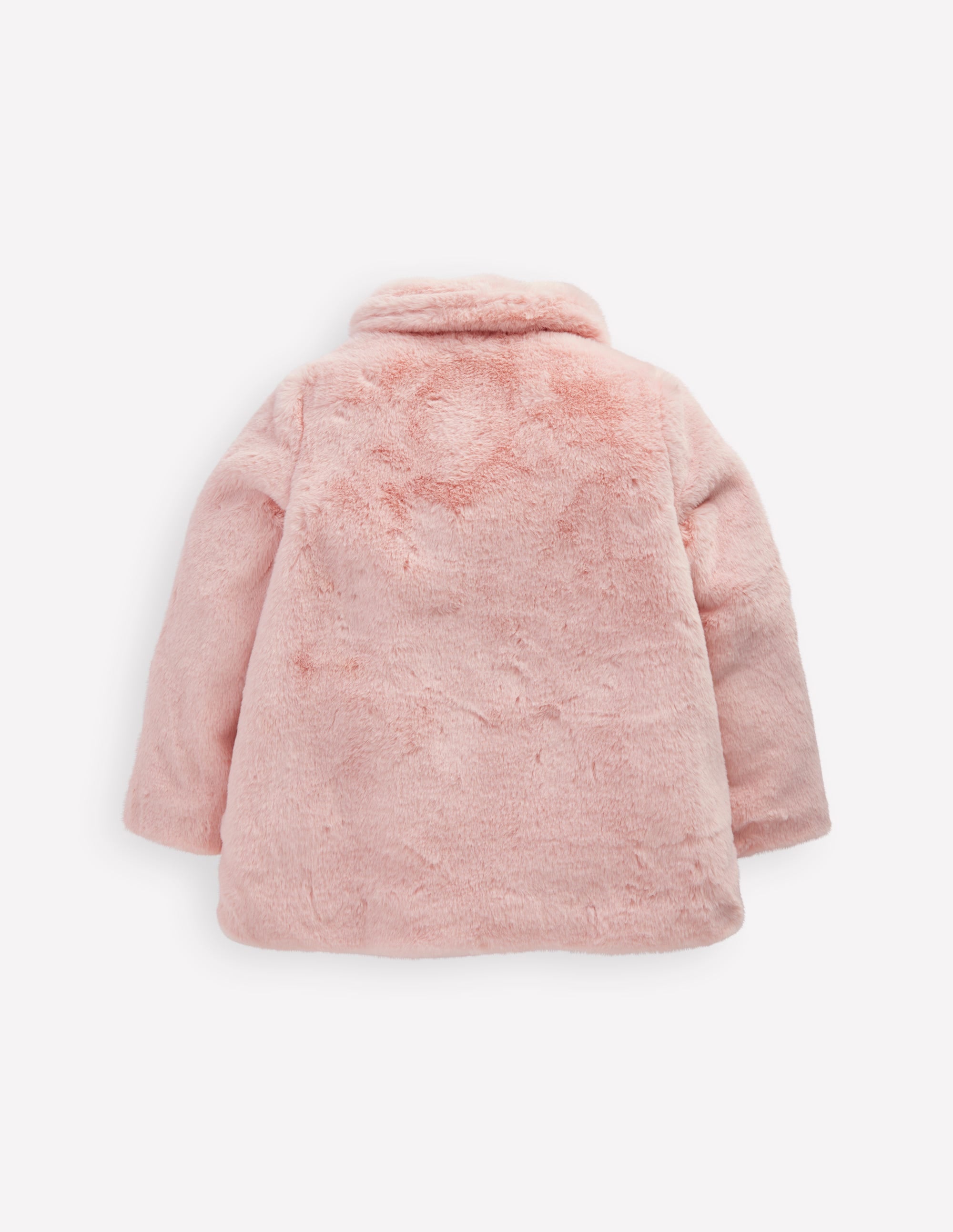 Faux Fur Collared Coat-Pink - Image 2