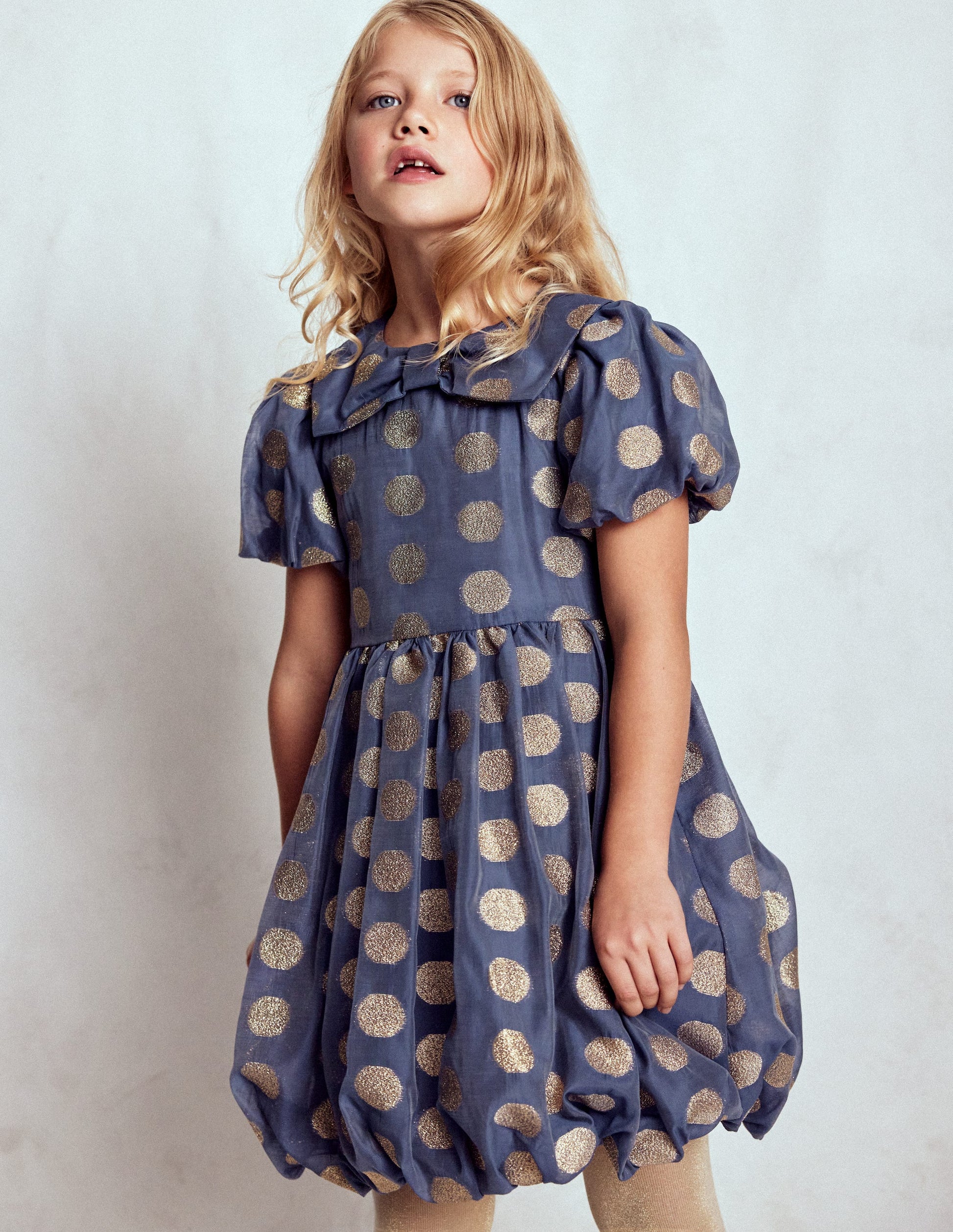 Bubble Hem Party Dress-College Navy Gold Spot | Boden UK Bubble Hem Party Dress-College Navy Gold Spot | Boden UK