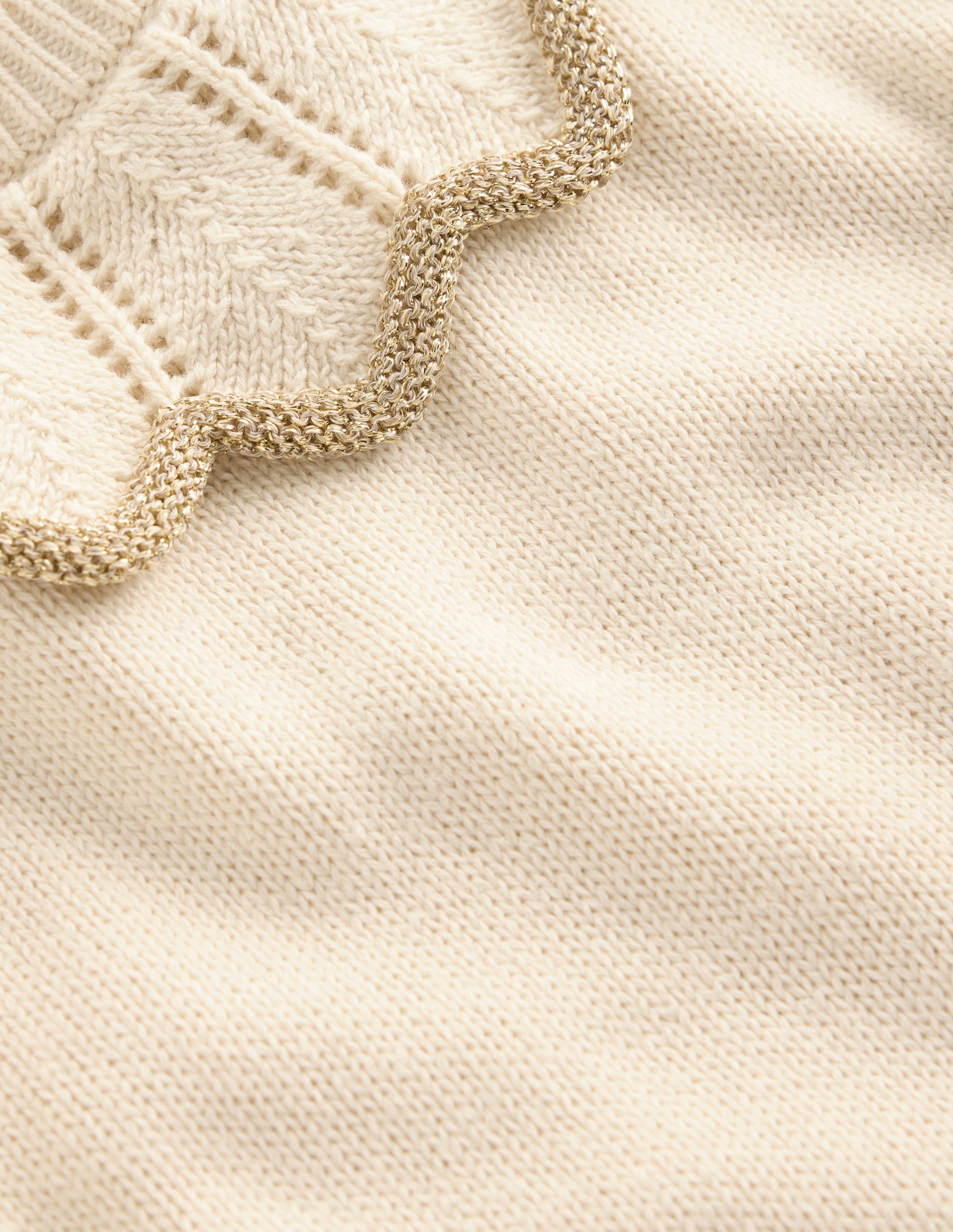 Pretty Collared Knitted Dress-Soft Ivory - Image 3