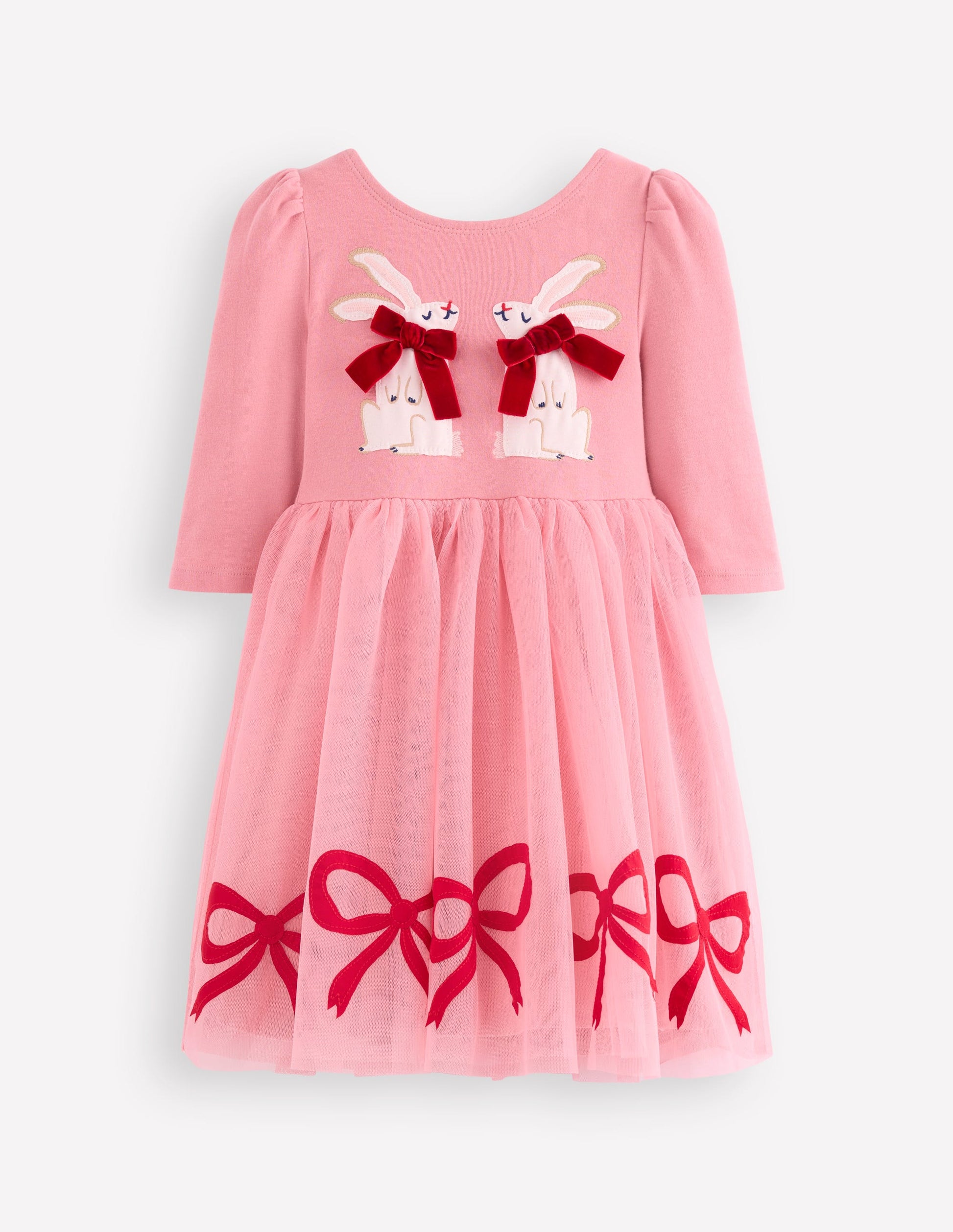 Appliqu Tulle Dress-Bubblegum Pink Bunnies | Boden UK Appliqu Tulle Dress-Bubblegum Pink Bunnies | Boden UK